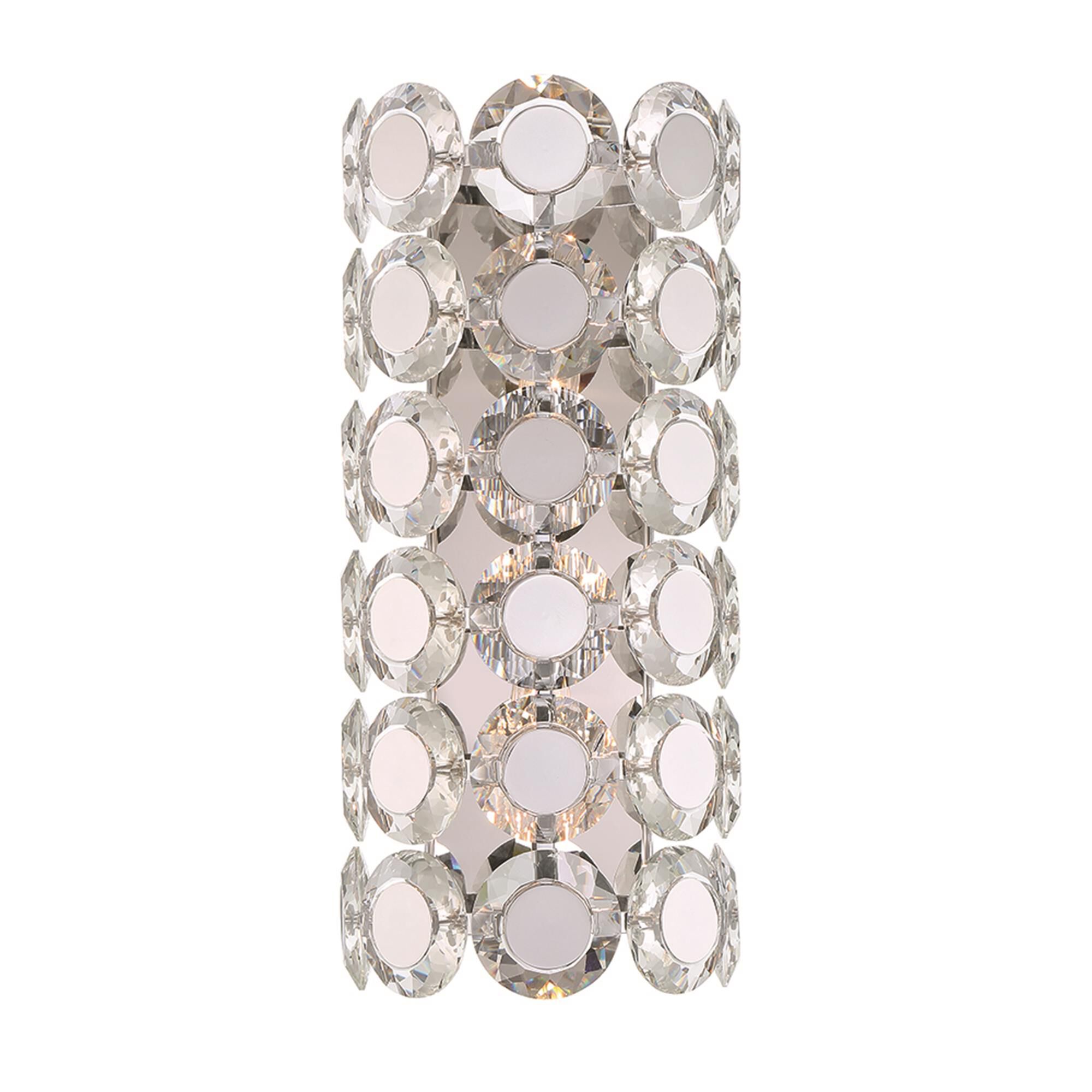 Shown in Gold finish and Clear crystal