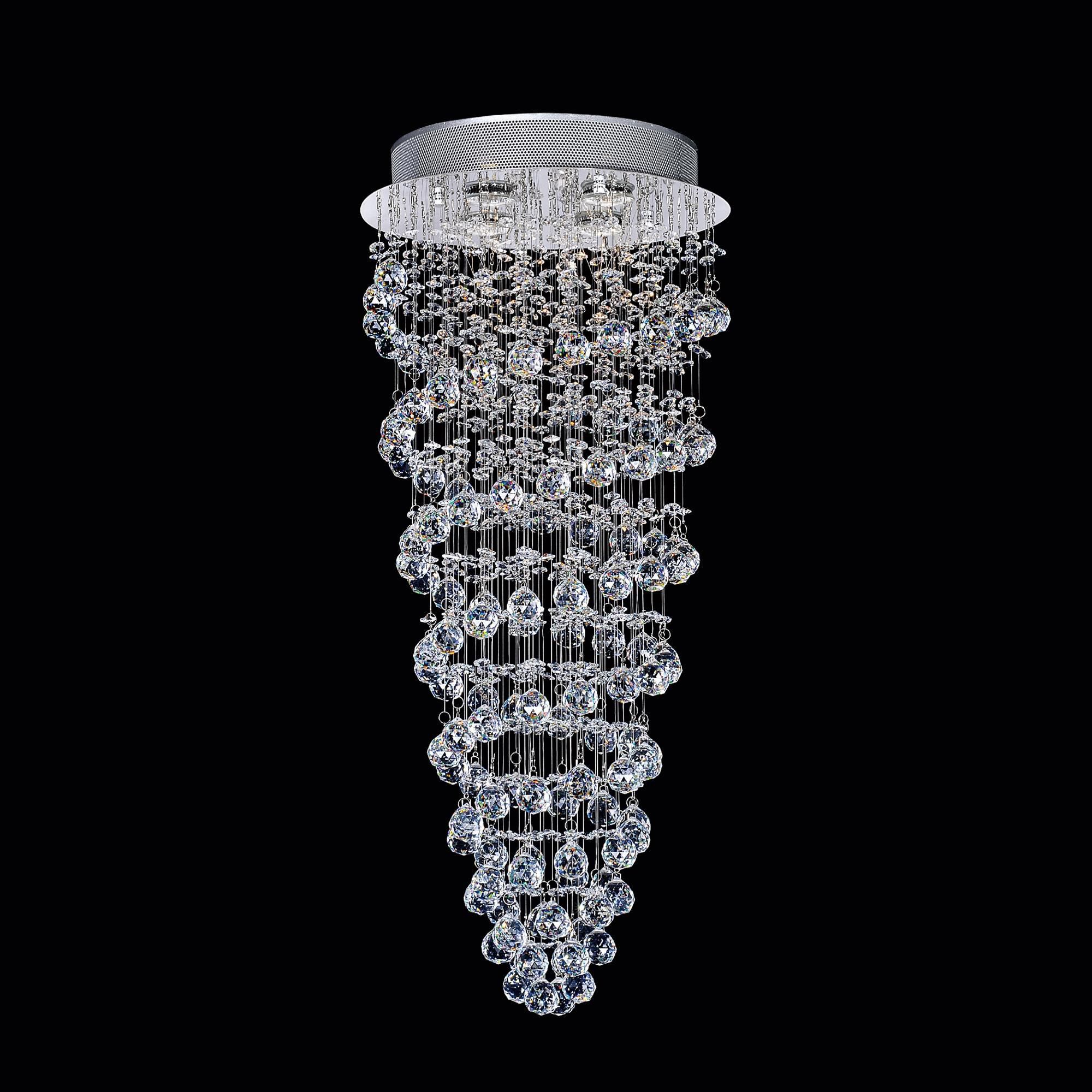 Double Spiral 14 Inch 4 Light Multi Light Pendant by CWI Lighting