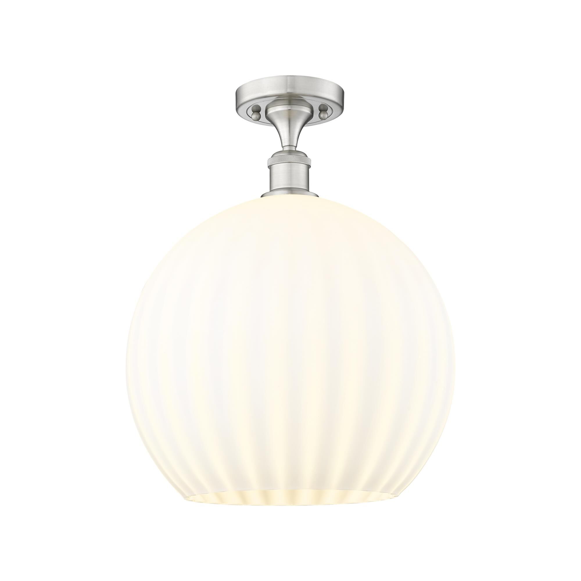 Bruno Marashlian White Venetian 14 Inch Semi Flush Mount by Innovations Lighting