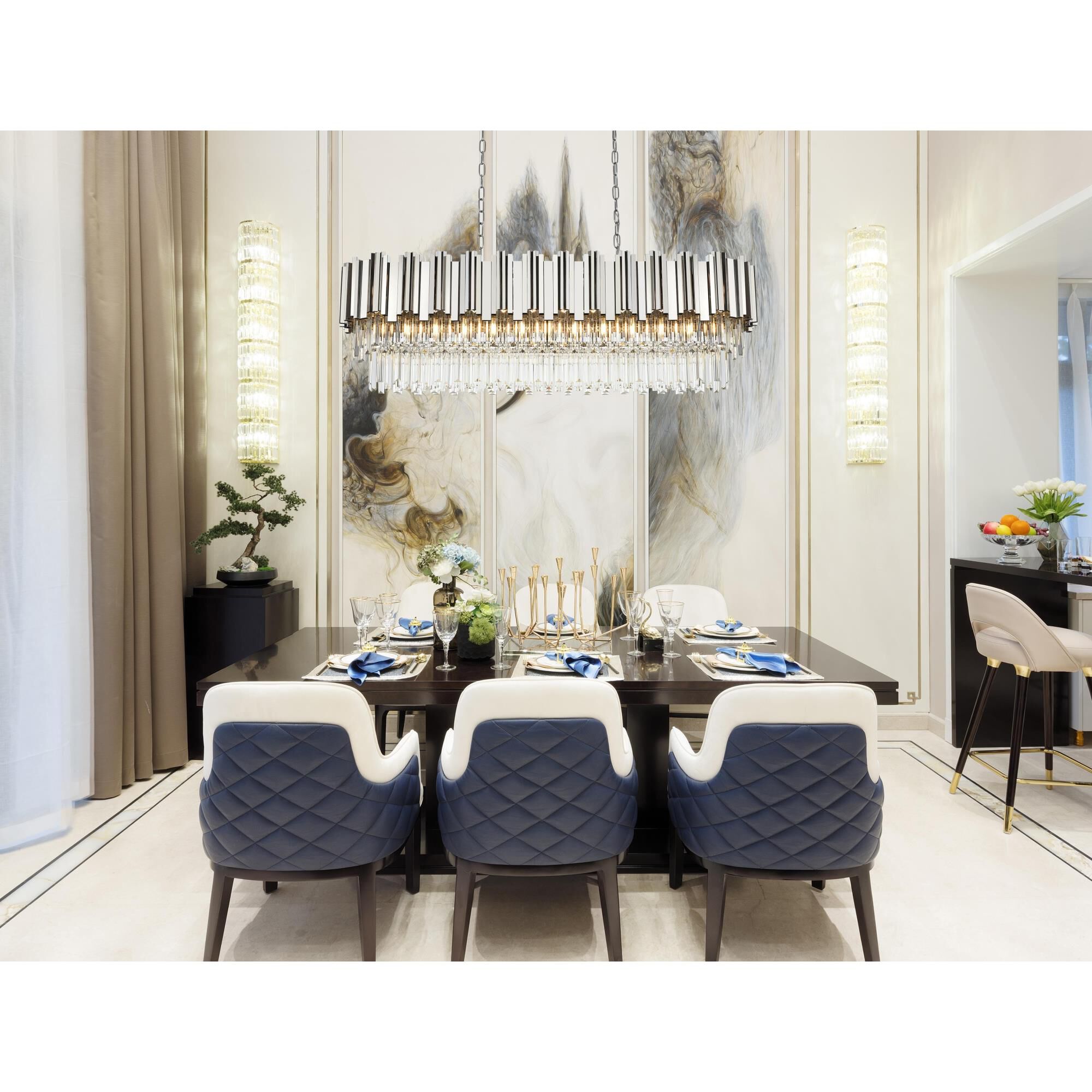 Willow 47 Inch Linear Suspension Light by Elegant Lighting