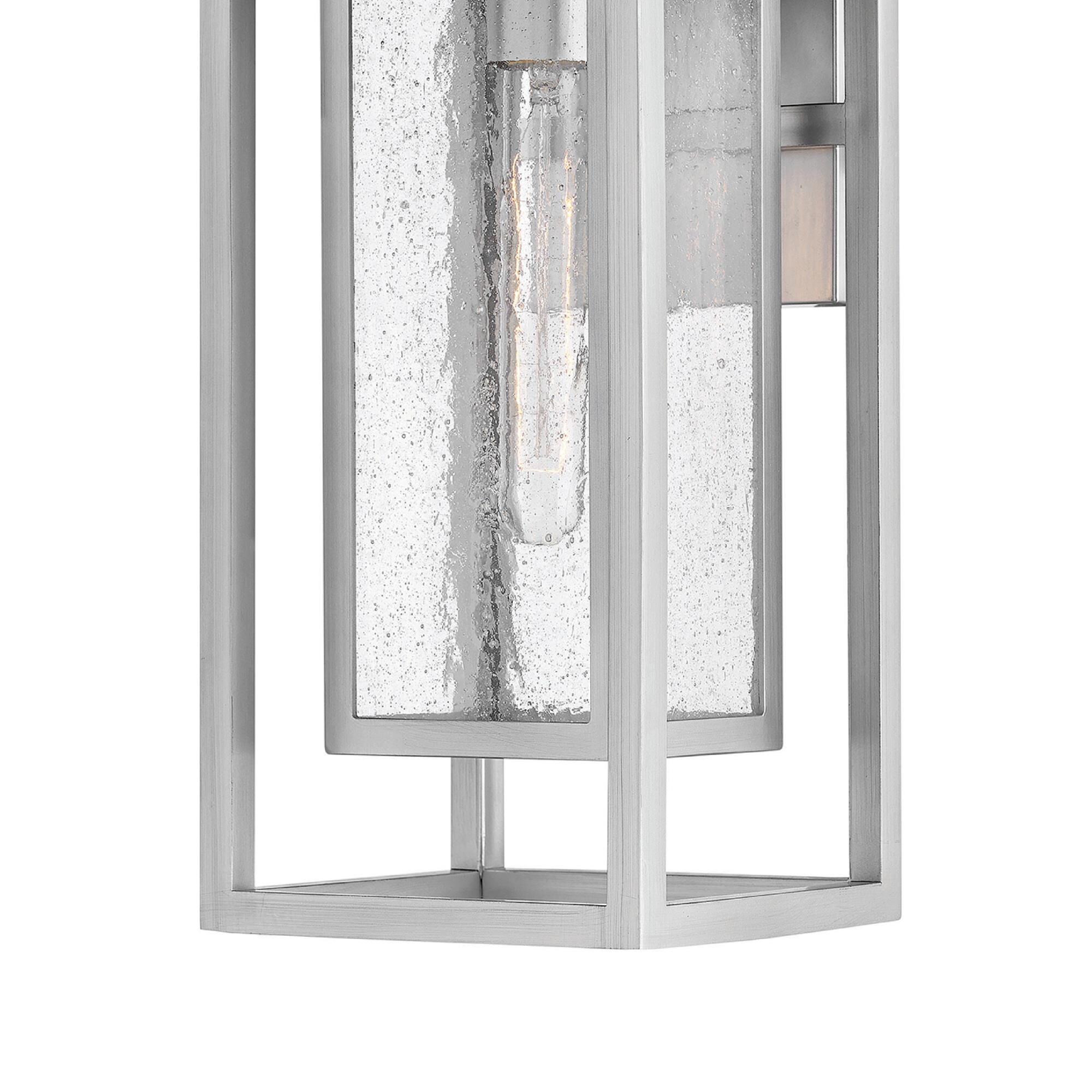 Shown in Satin Nickel finish and Clear Seedy glass and 120 Volt accent
