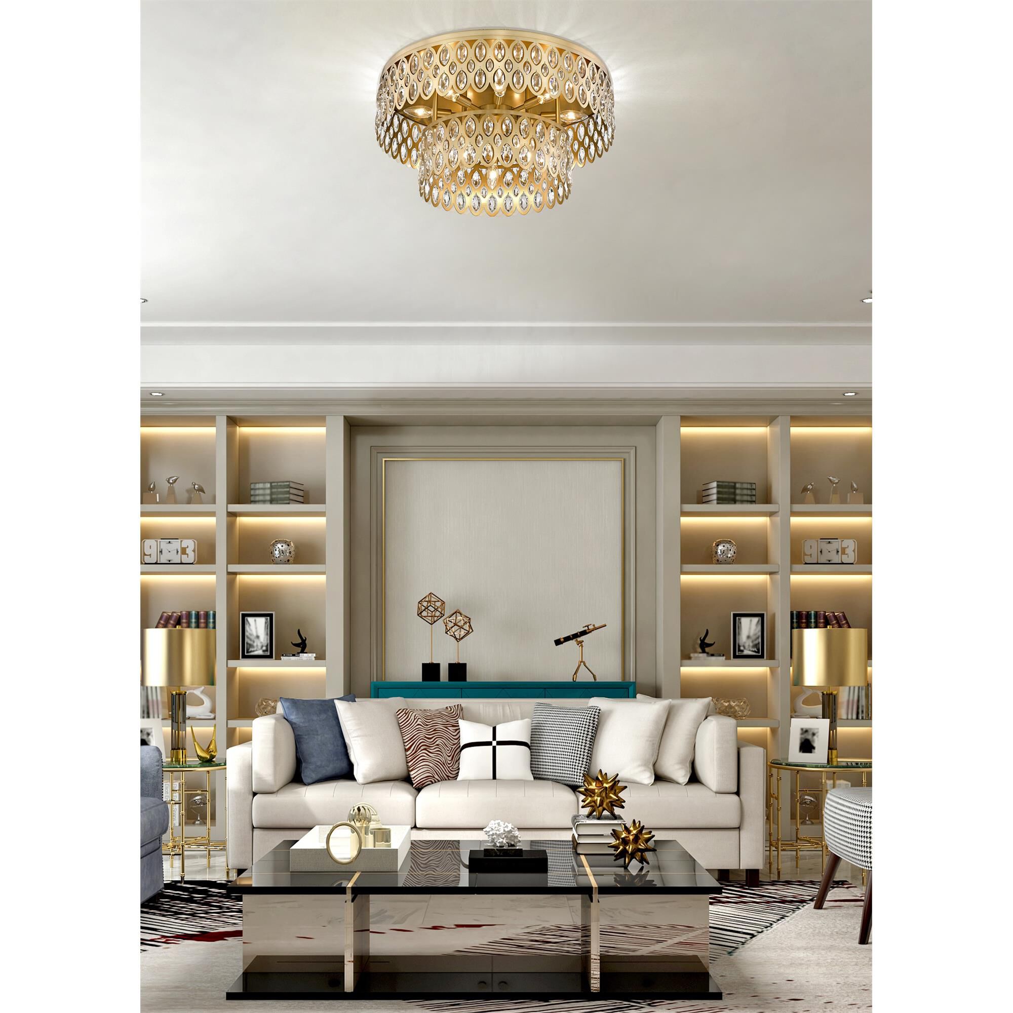 Dealey 24 Inch 12 Light Flush Mount by Z-Lite