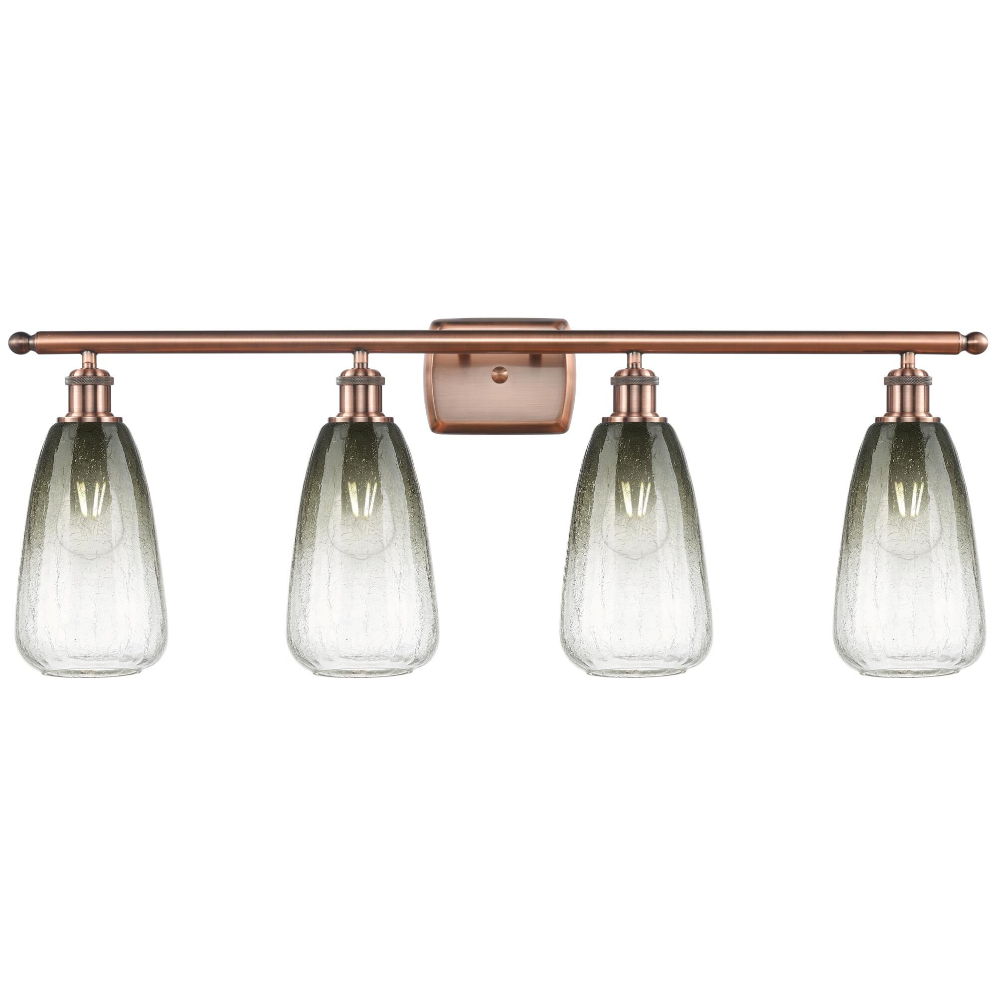 Shown in Antique Copper finish and Slate glass