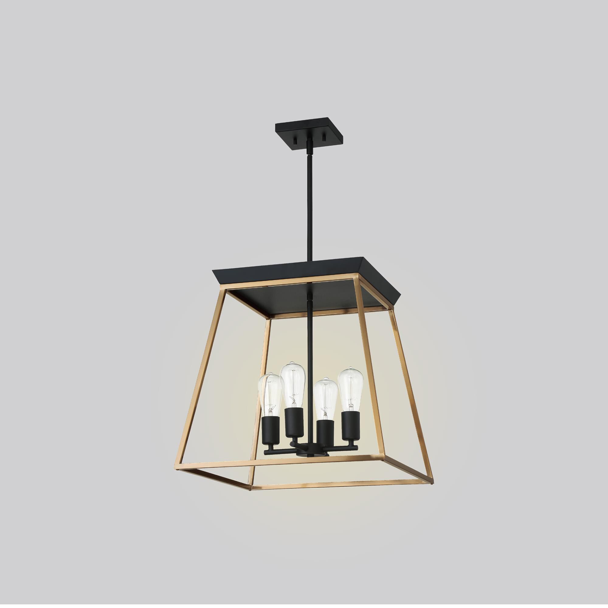 Shown in Brushed Gold and Matte Black finish