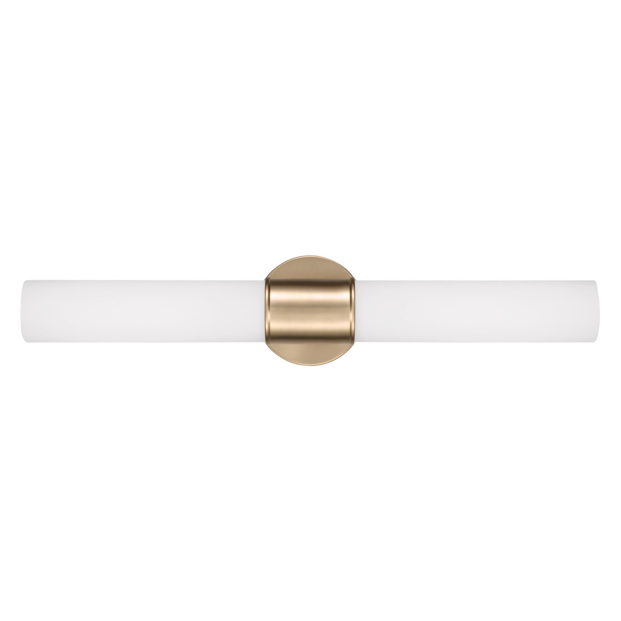Shown in Matte Brass finish and Soft White glass