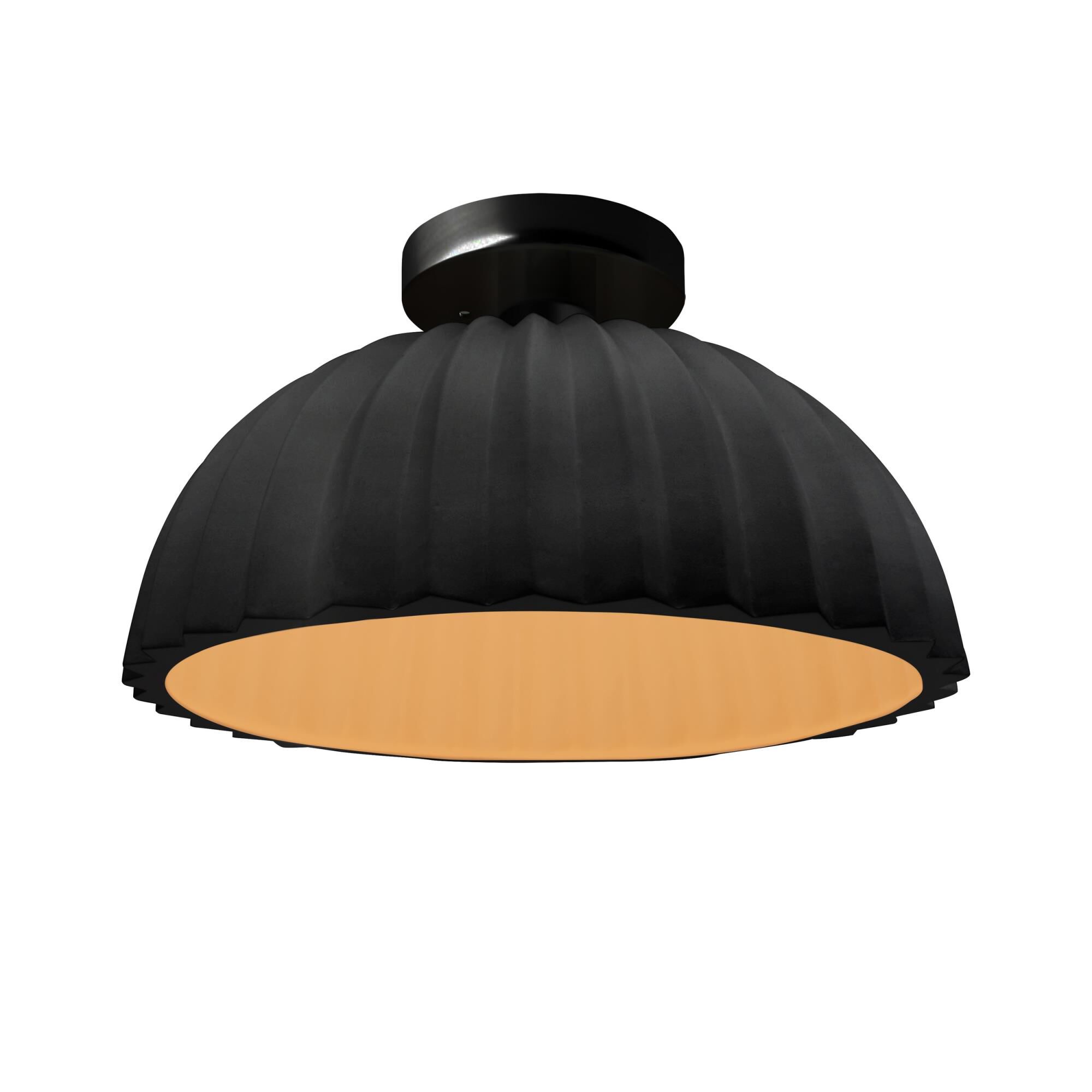 Pleated Dome 13 Inch Semi Flush Mount by Justice Design Group