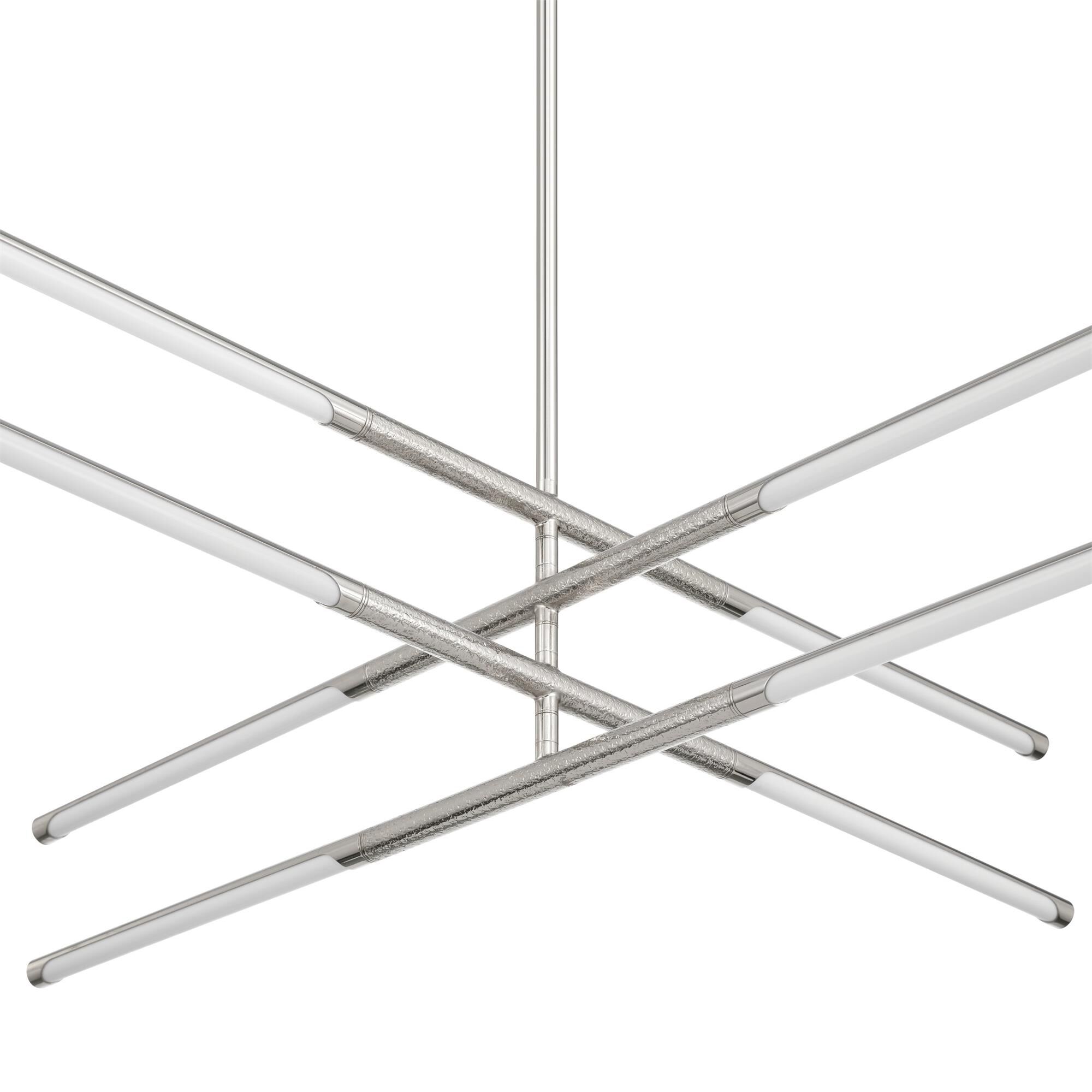 Shown in Polished Nickel finish and White glass