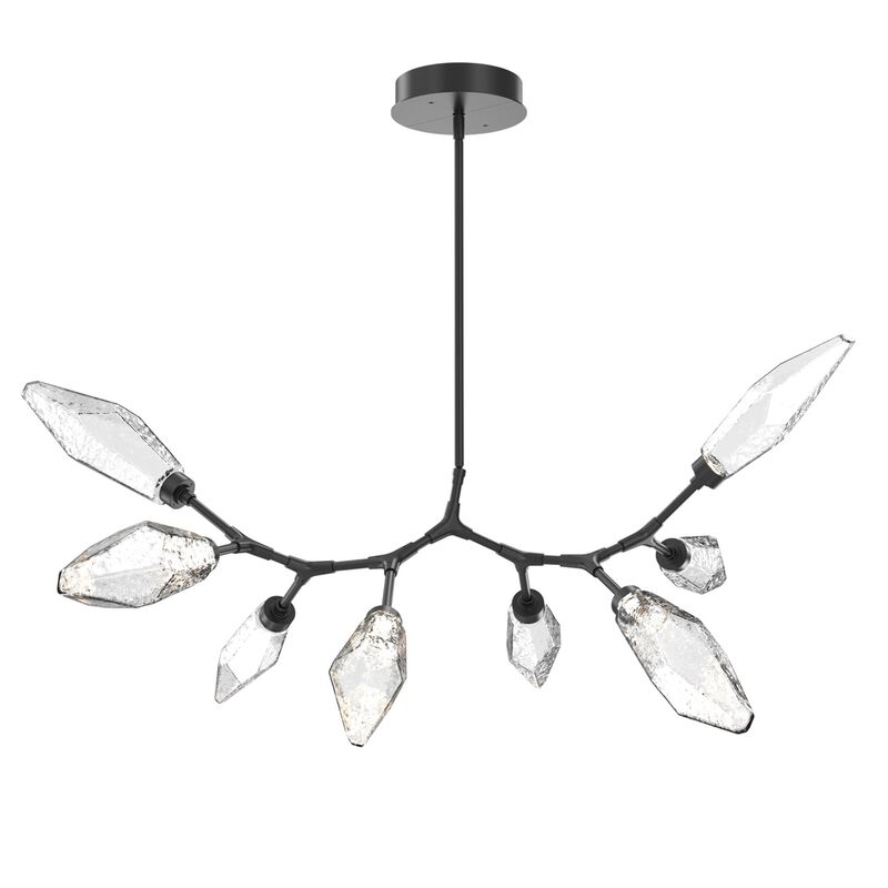 Rock Crystal 53 Inch 8 Light Linear Chandelier by Hammerton Studio