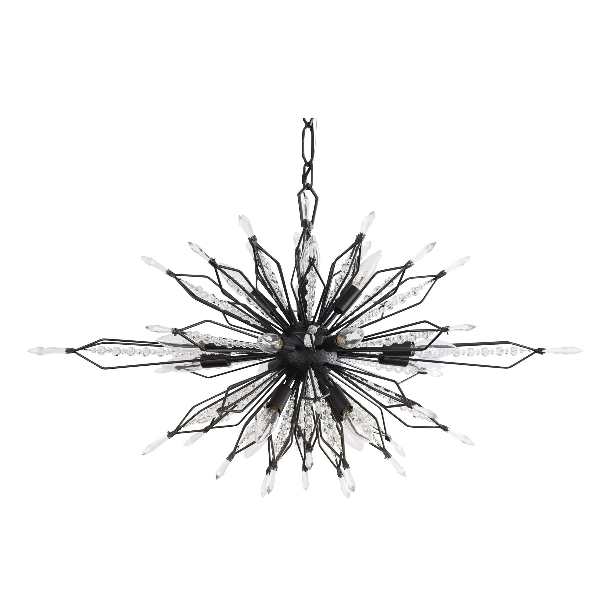 Shown in Carbon finish and Premium - Clear crystal