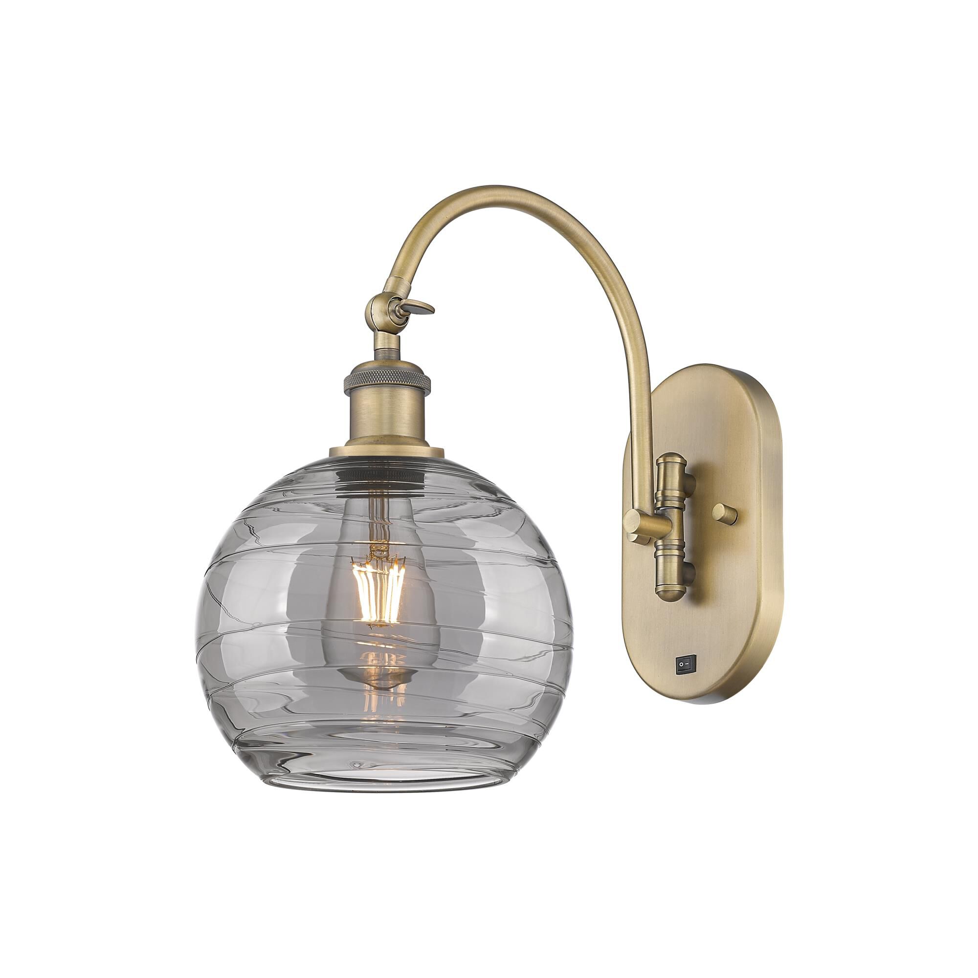 Bruno Marashlian Athens Deco Swirl 8 Inch Wall Swing Lamp by Innovations Lighting