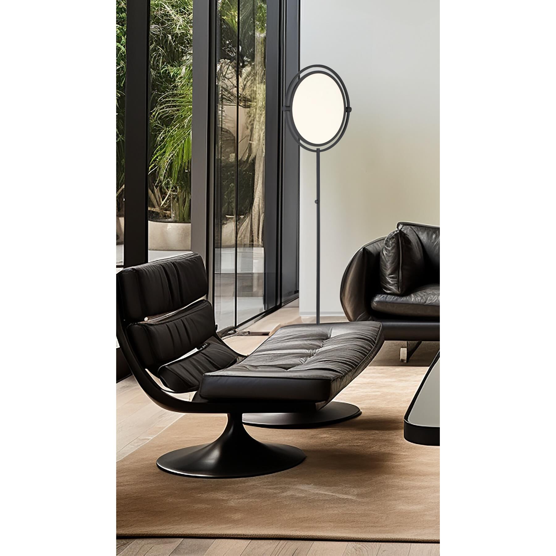 Shown in Coal finish and Etched glass