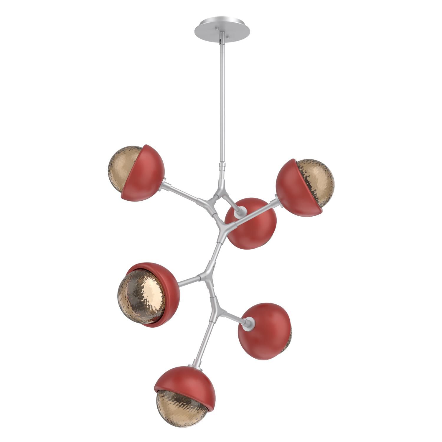 Shown in Classic Silver finish and Bronze glass and Cinnamon Red accent