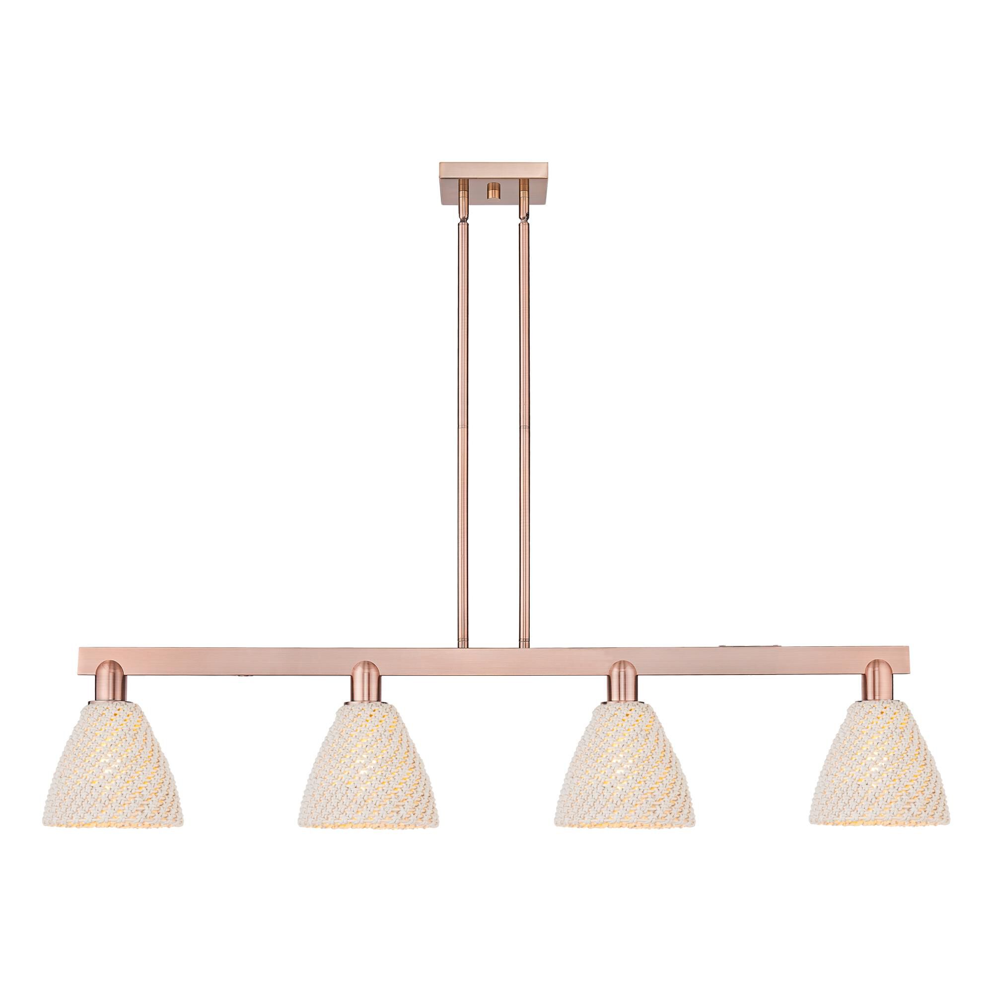 Bruno Marashlian Natural Ballston Dome 48 Inch Linear Suspension Light by Innovations Lighting