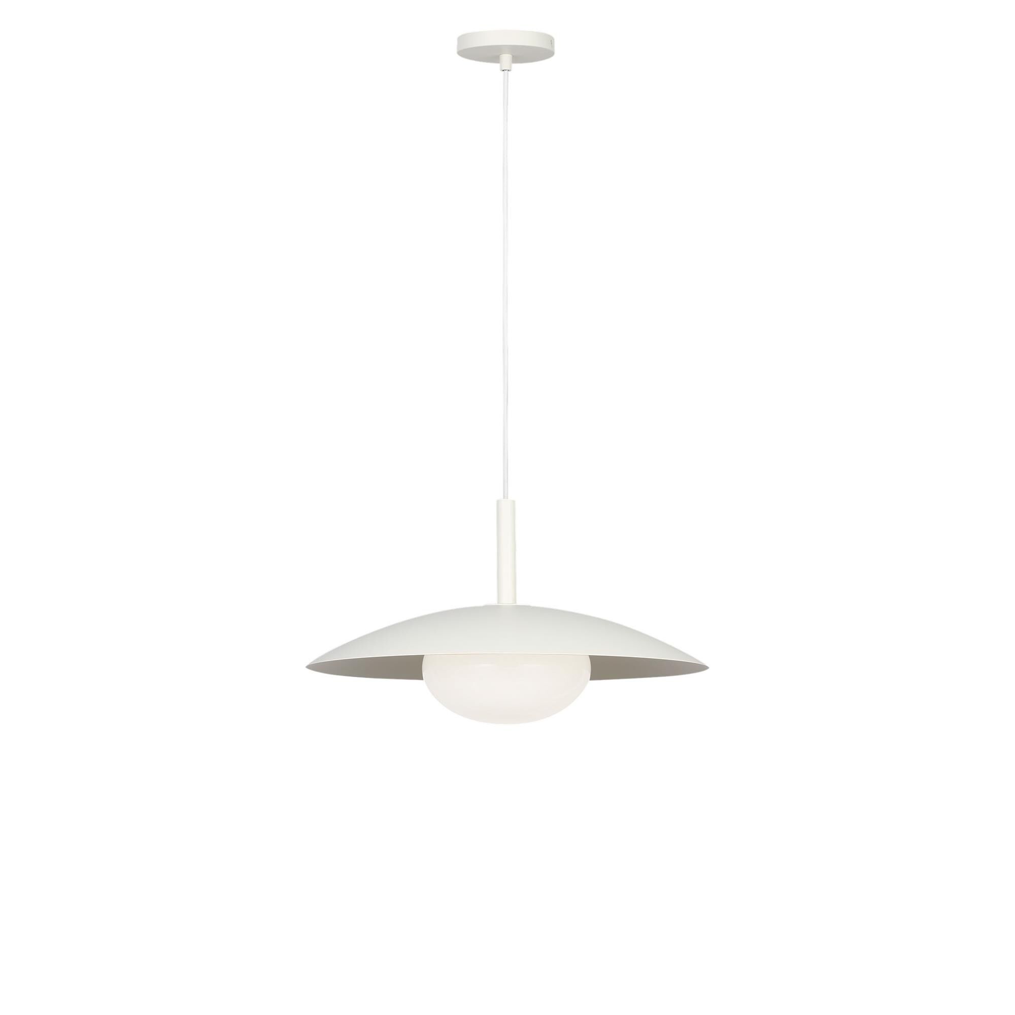 Shown in Matte White finish and Clear White glass