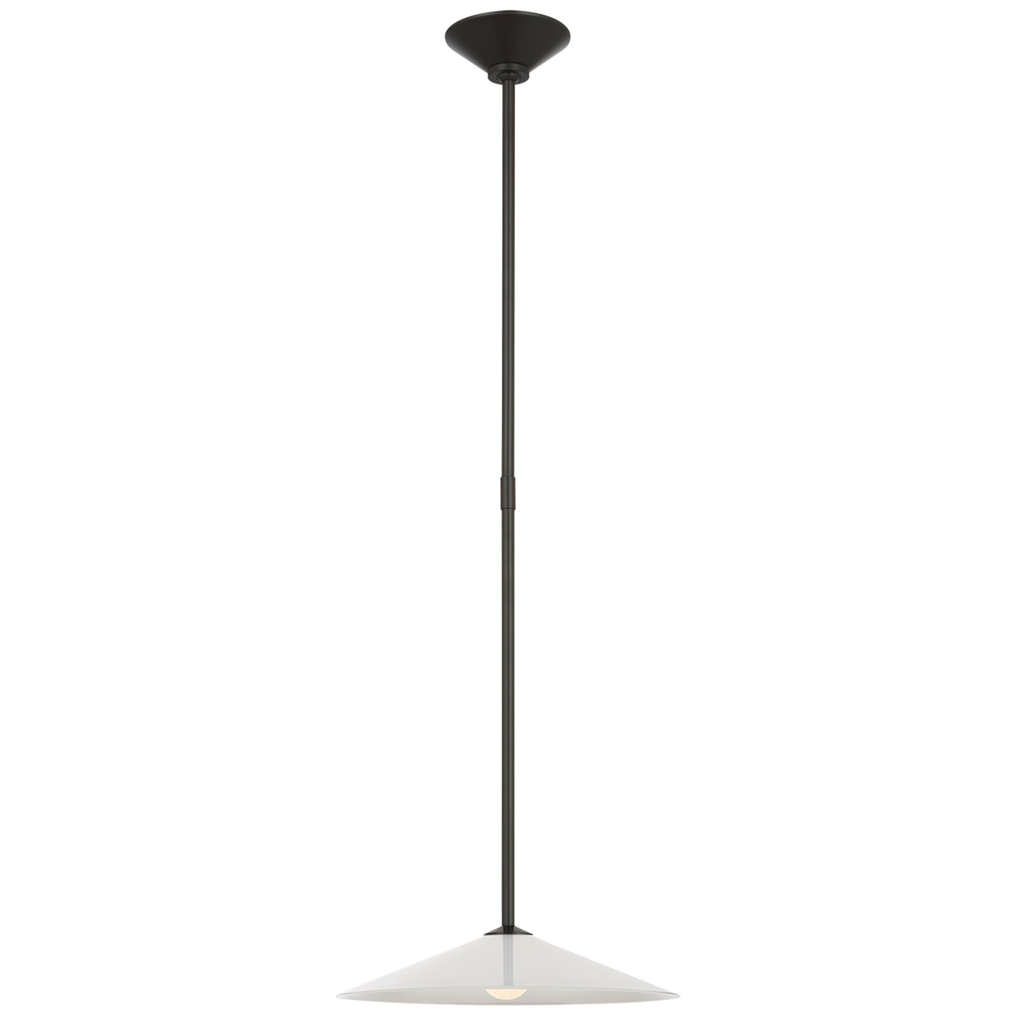 Shown in Modern Iron and White Glass finish