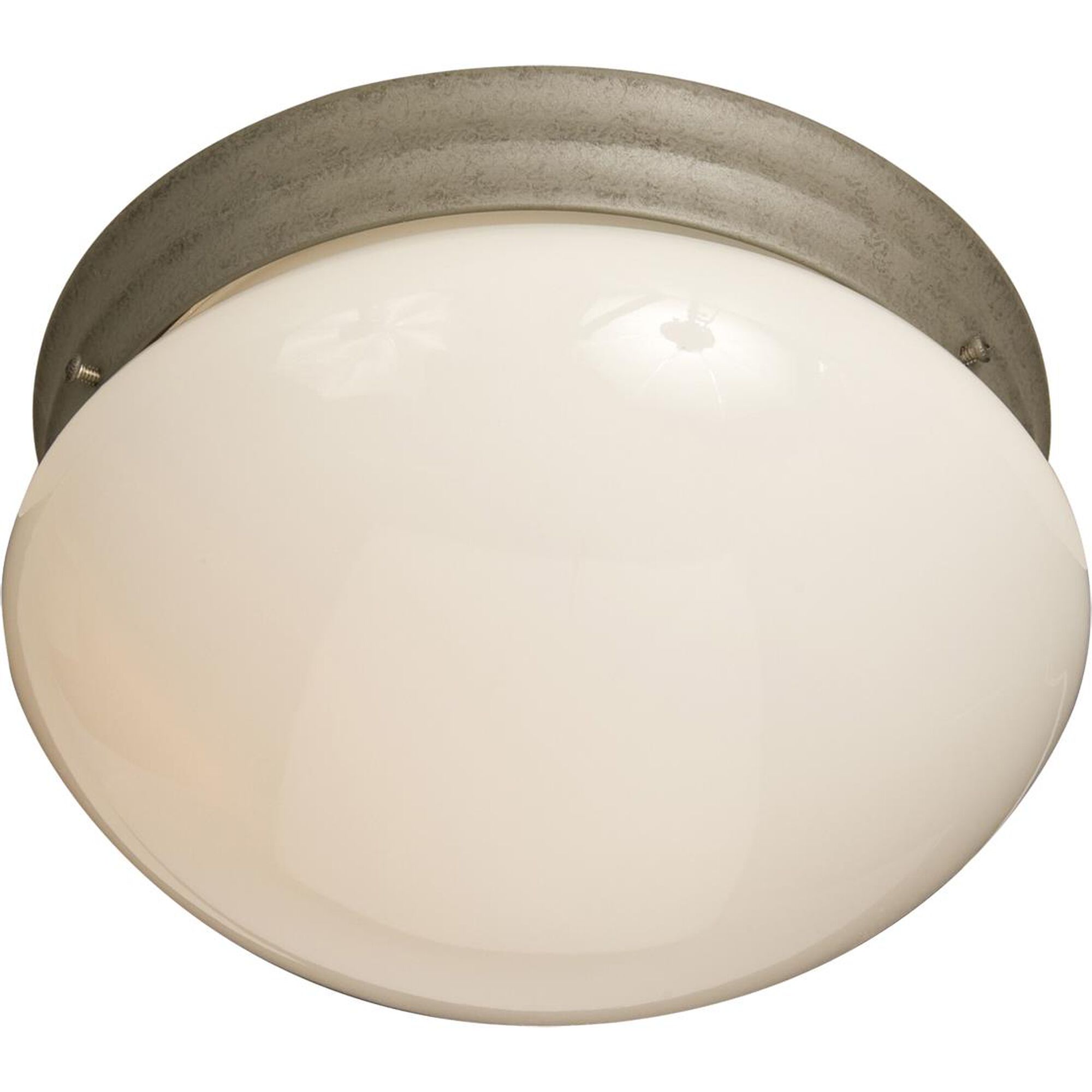 Shown in Pewter finish and White glass