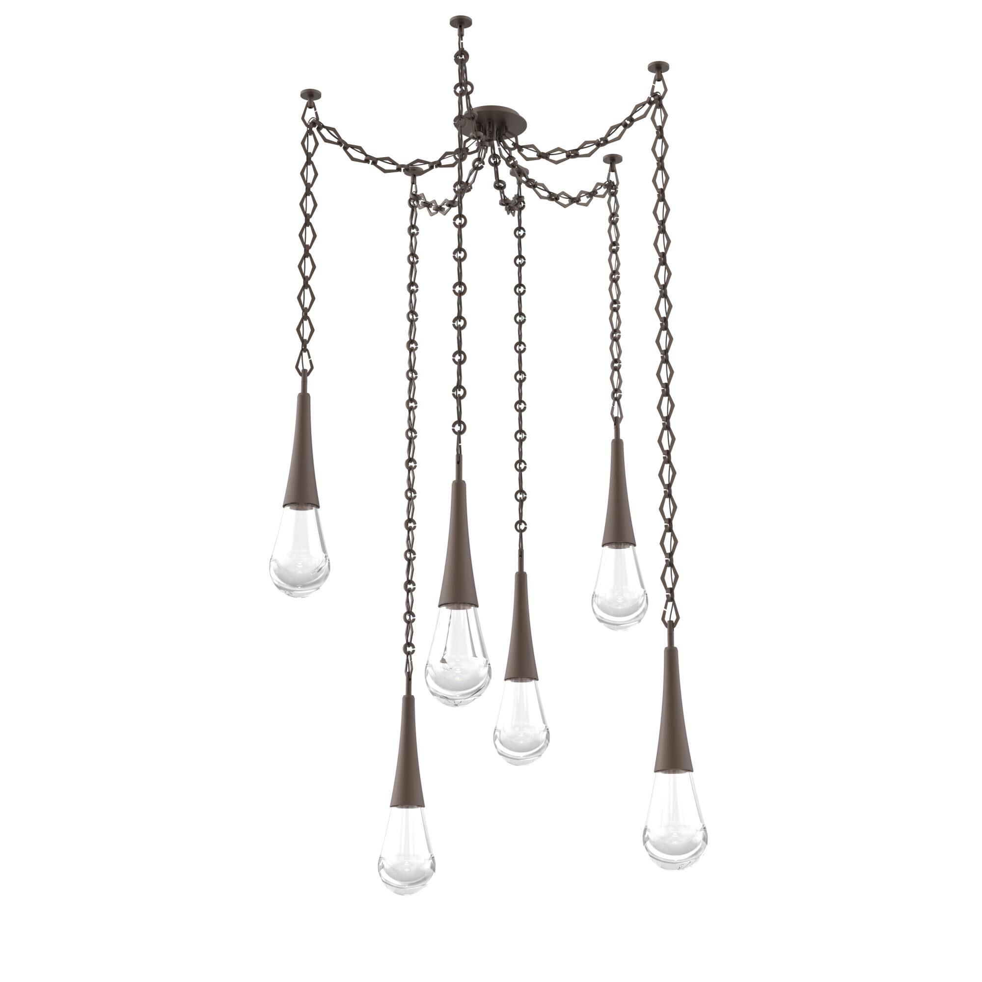 Levi Wilson Raindrop 14 Inch Multi Pendant Light by Hammerton Studio