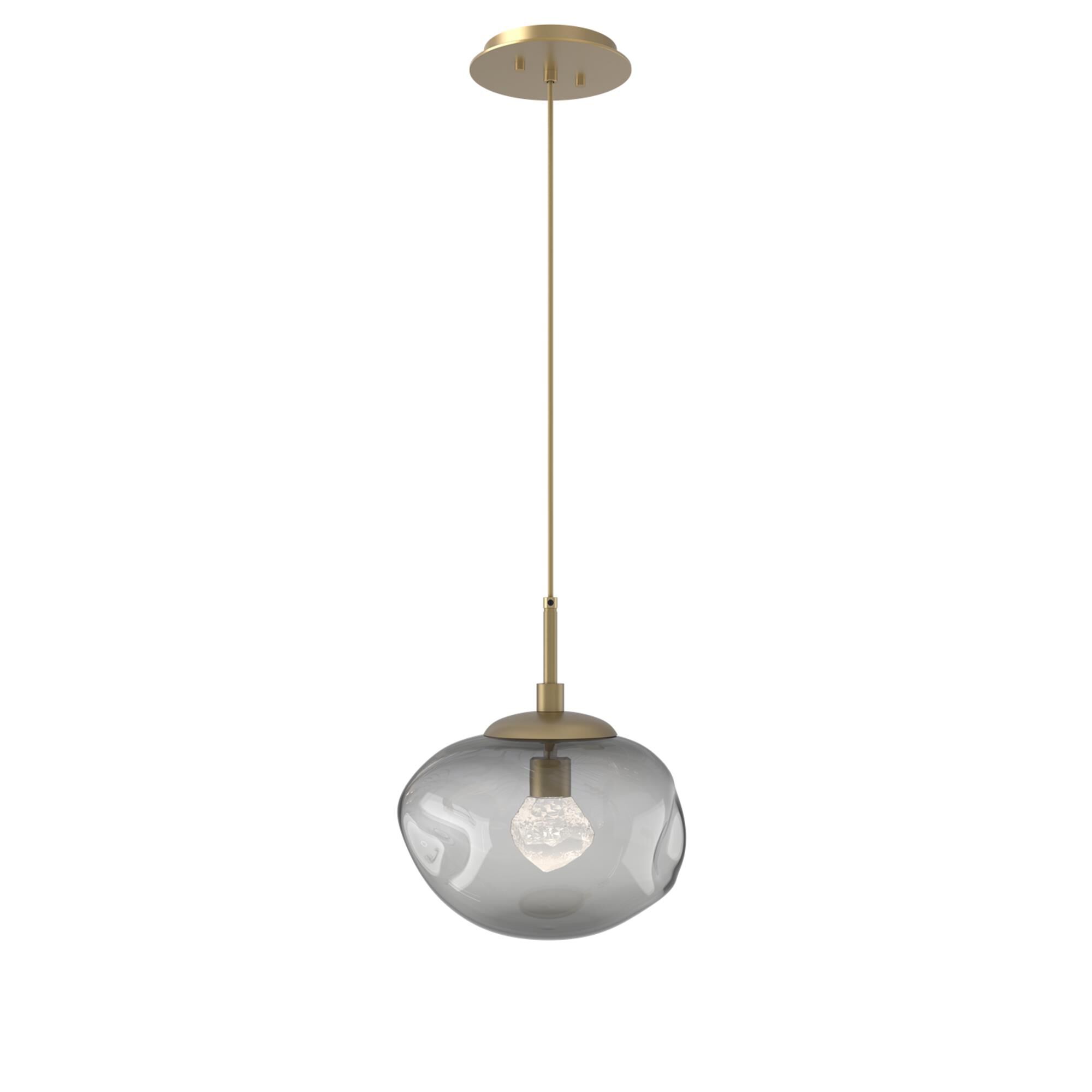 Shown in Gilded Brass finish and Zircon Inner Smoke Outer glass
