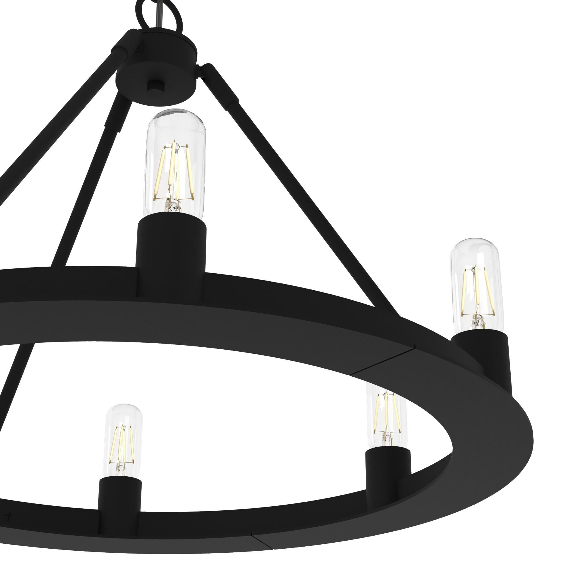 Saddlewood 24 Inch 6 Light Chandelier by Hunter Fan