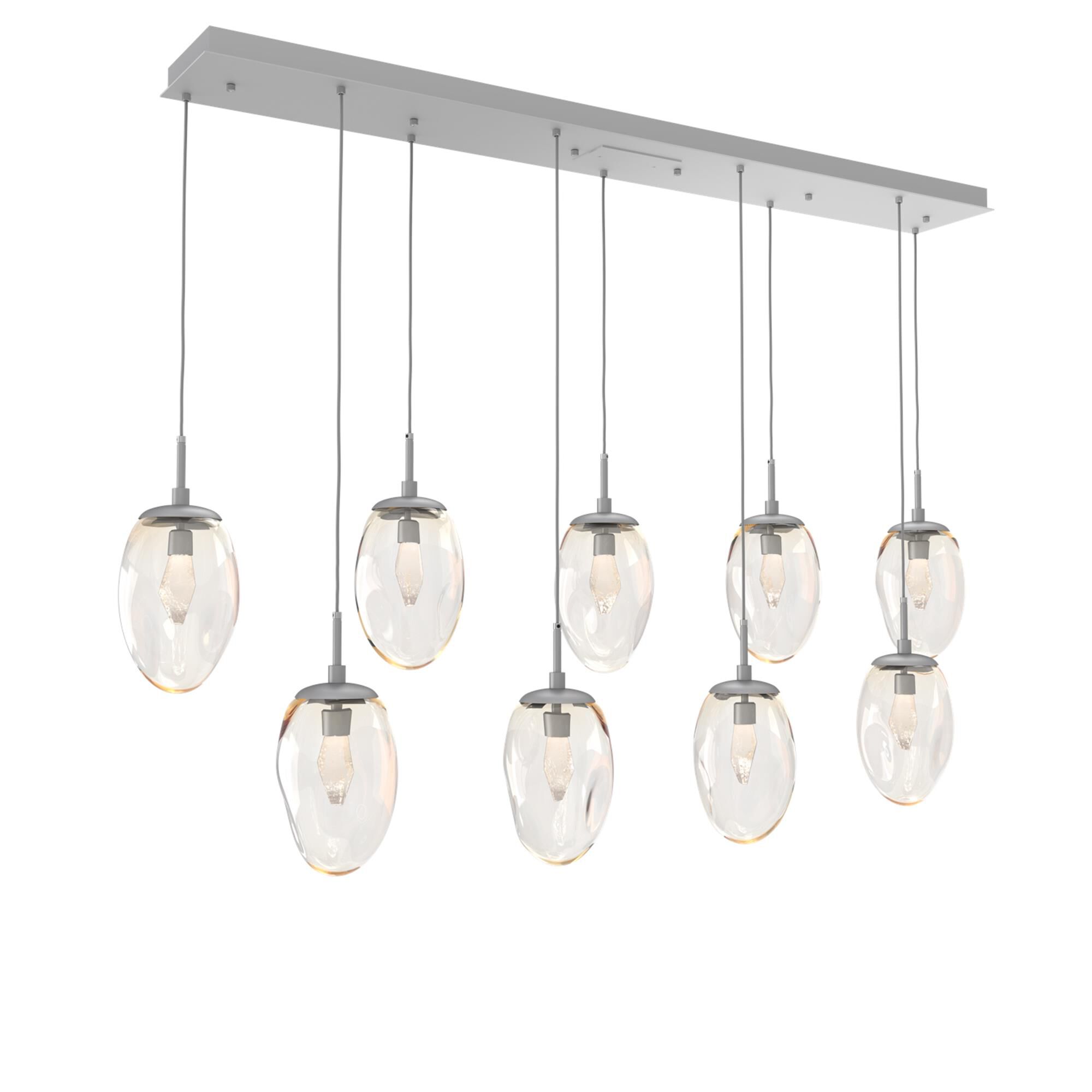 Shown in Classic Silver finish and Geo Inner And Amber Outer glass