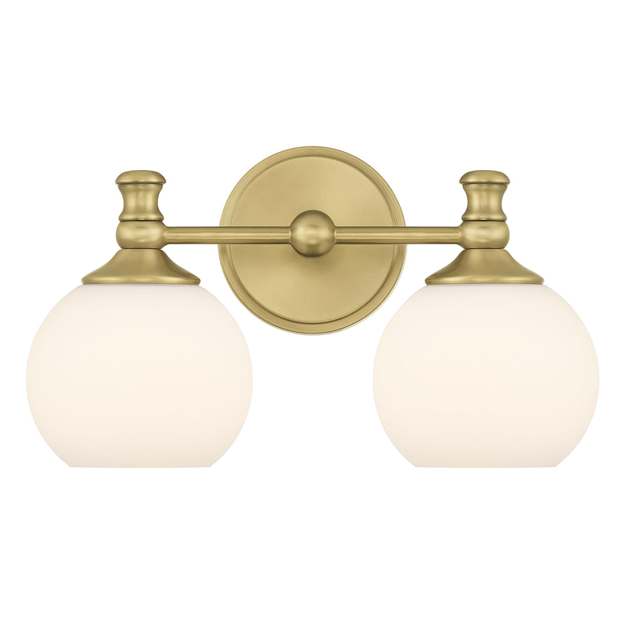 Shown in Vintage Brass finish and Etched Opal glass