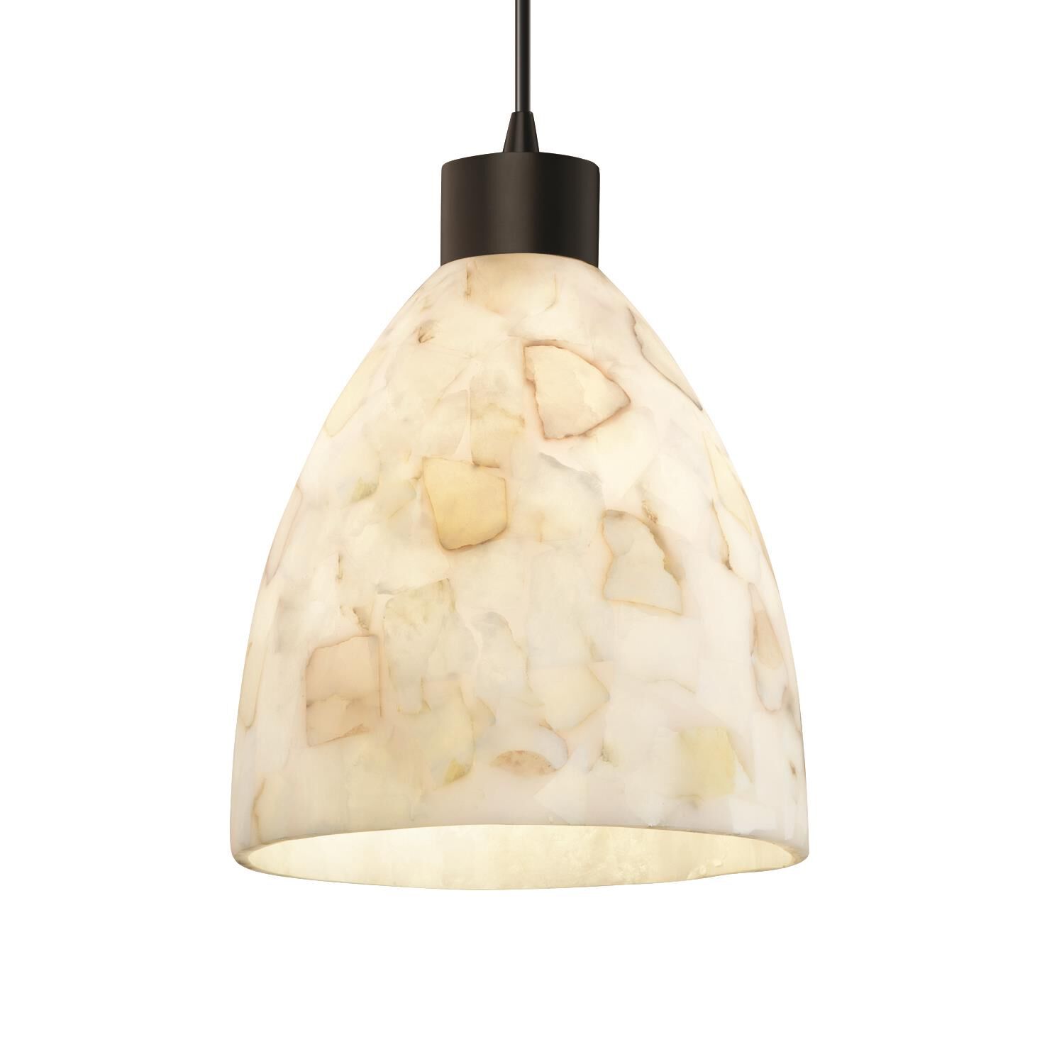 Justice Design Group Alabaster Rocks! 10 Inch Mini Pendant