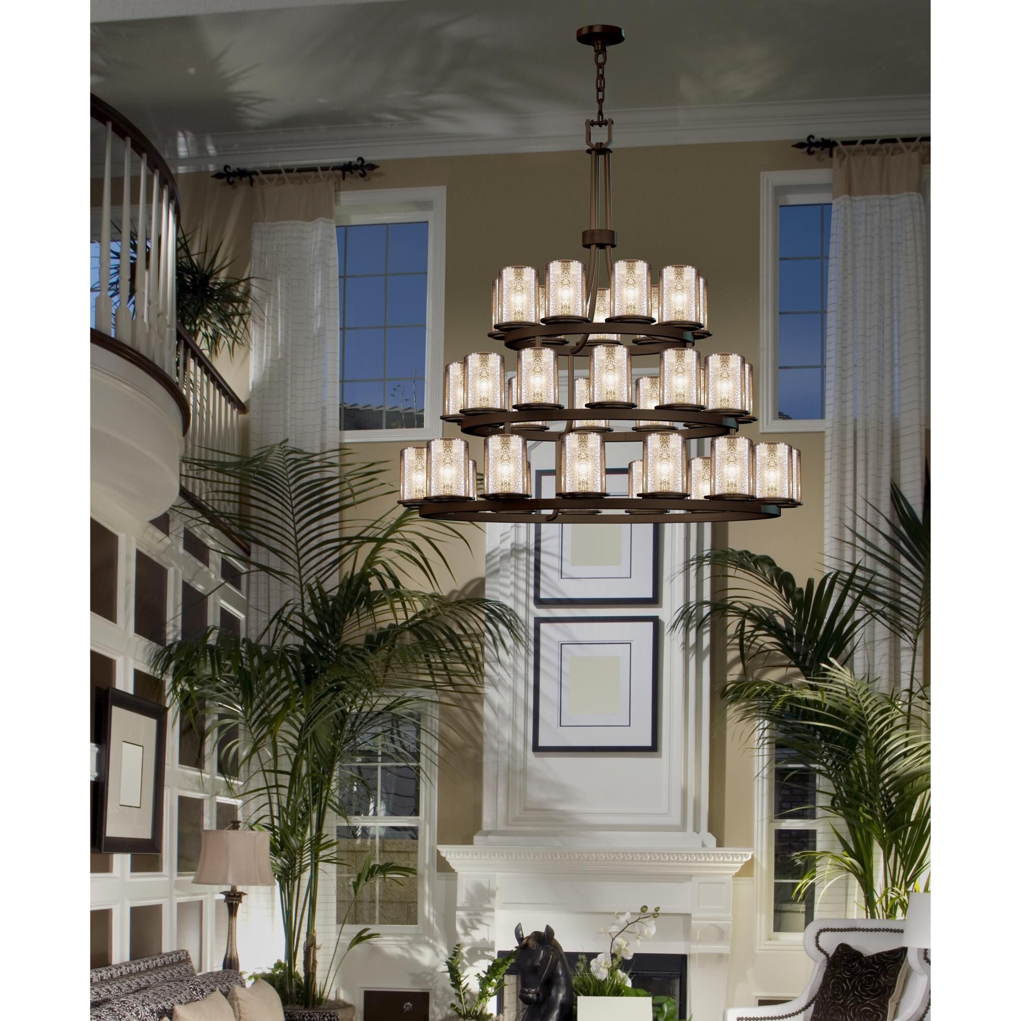 Fusion 42 Inch 36 Light Chandelier by Justice Design Group
