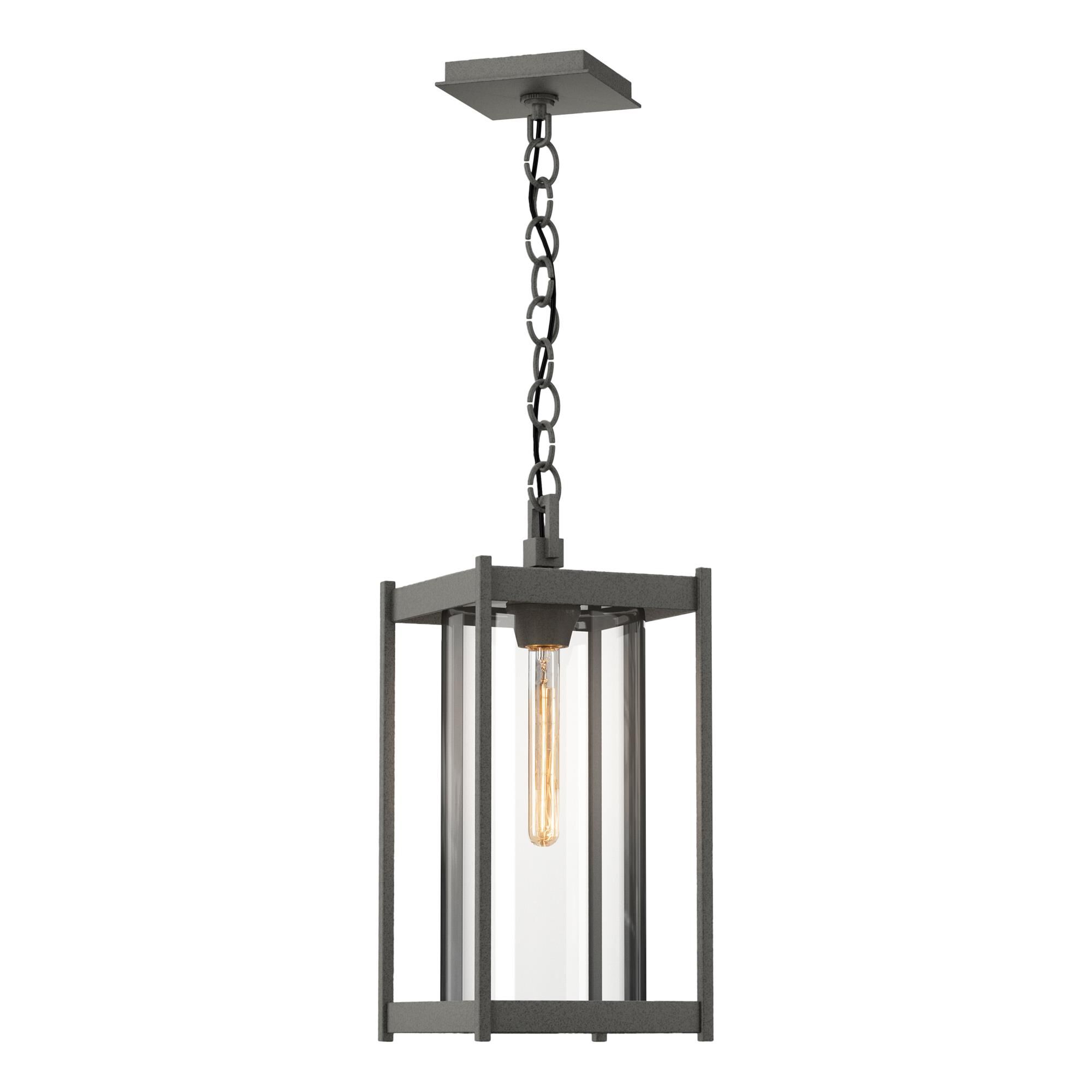 Shown in Coastal Natural Iron finish and Clear glass and Clear Glass shade