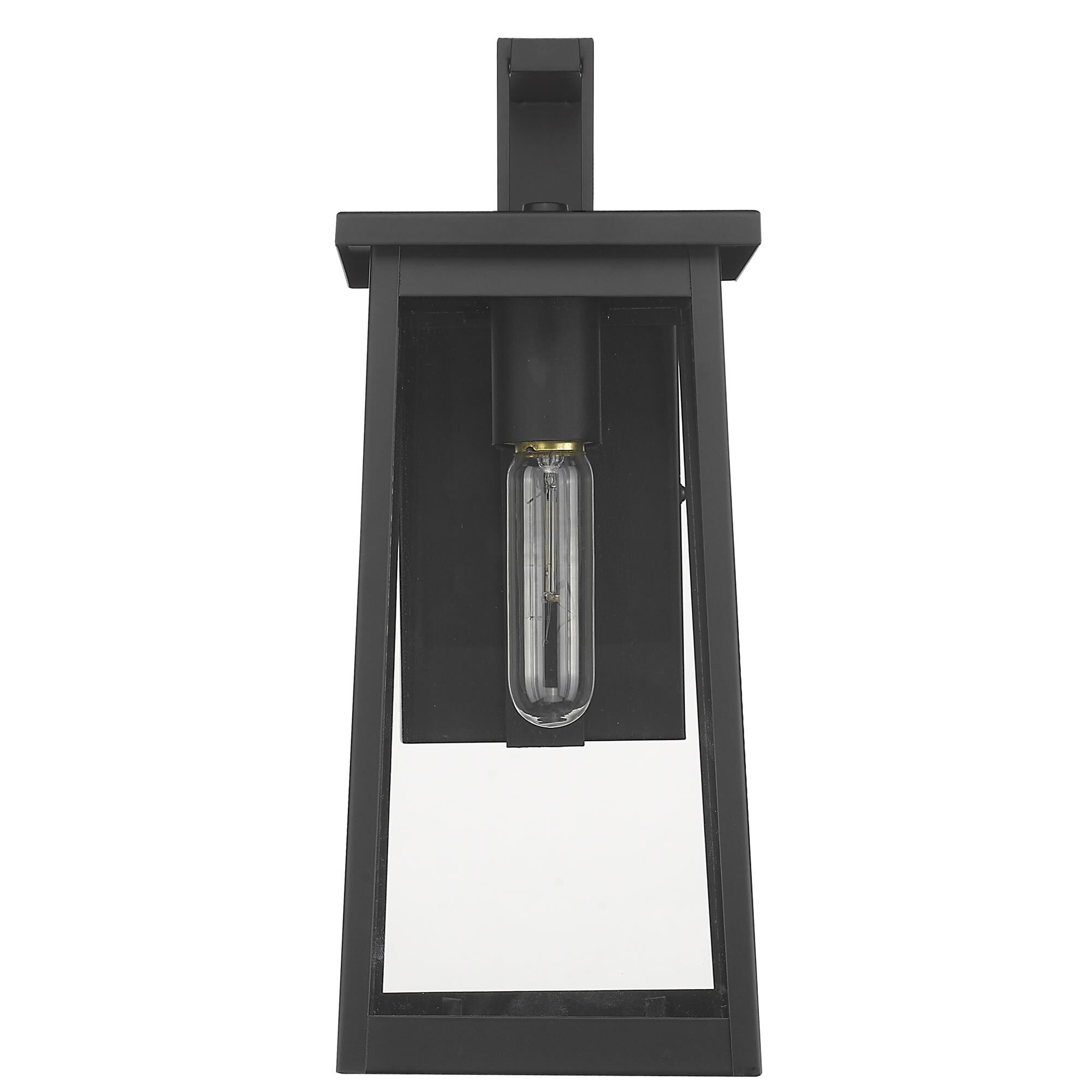 Shown in Matte Black finish and Clear glass and Clear Glass Panels shade