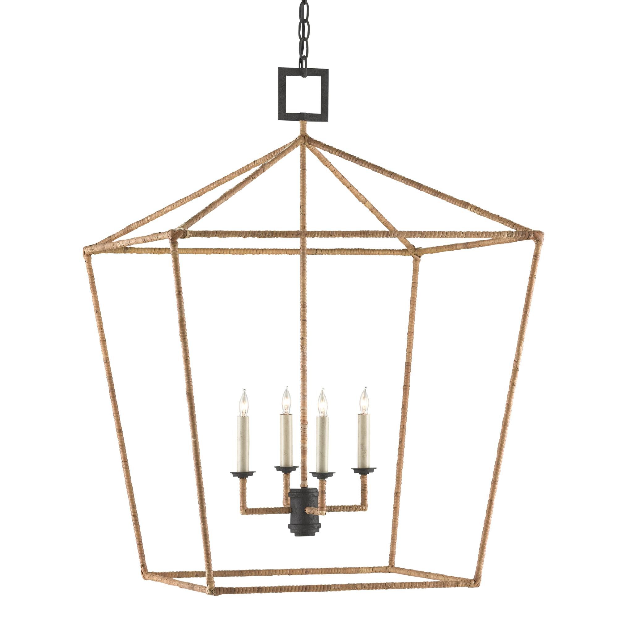 Denison 26 Inch Cage Pendant by Currey and Company
