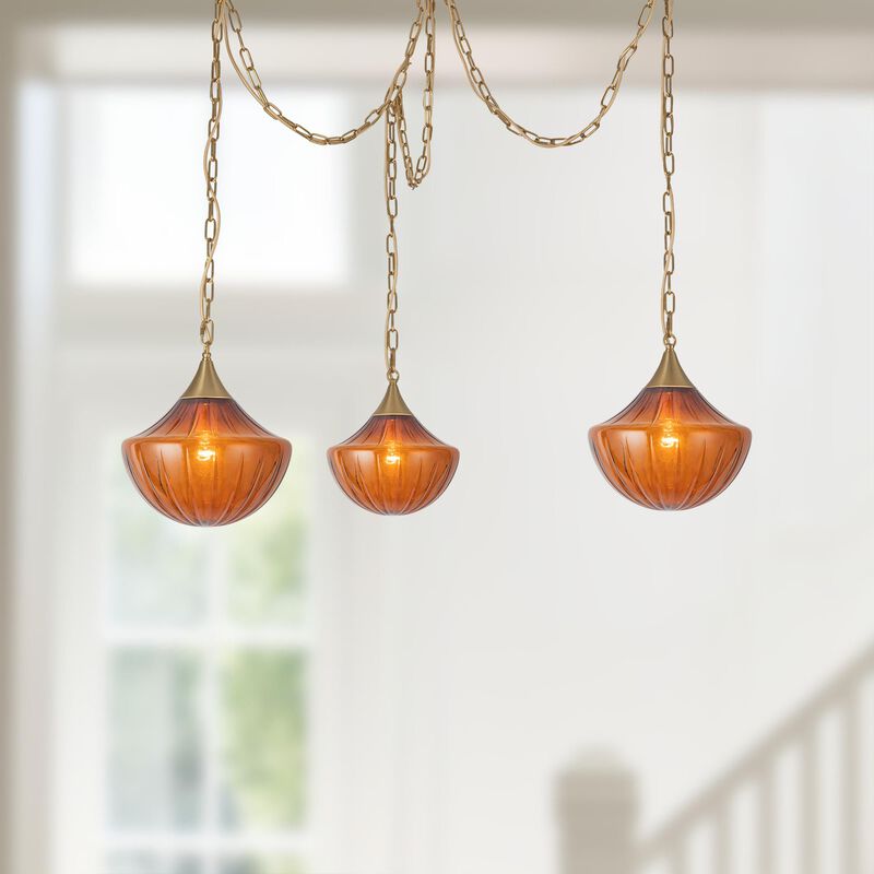 Peyton Fox Farrah 12 Inch 3 Light Multi Light Pendant by Alora Mood