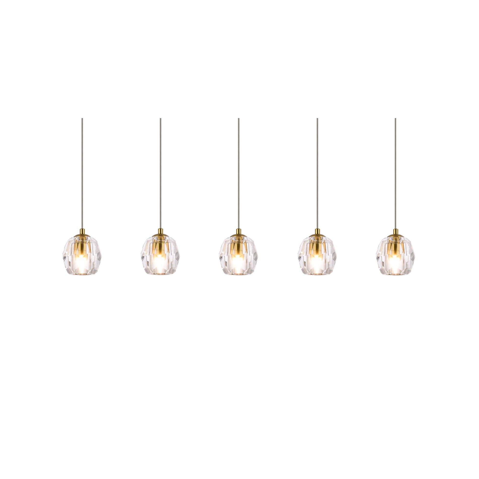 Eren 32 Inch 5 Light LED Linear Suspension Light by Elegant Lighting