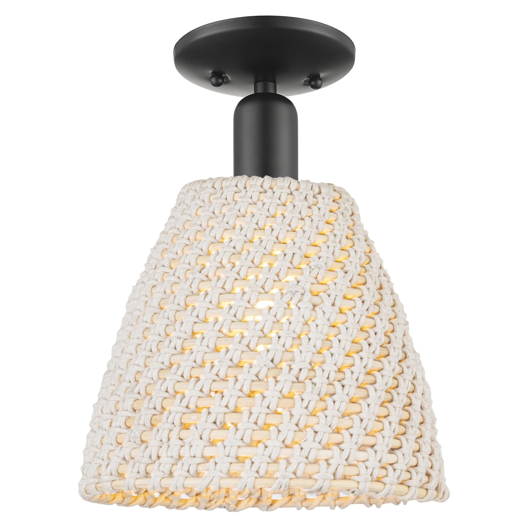 Bruno Marashlian Natural Ballston Dome 9 Inch Semi Flush Mount by Innovations Lighting