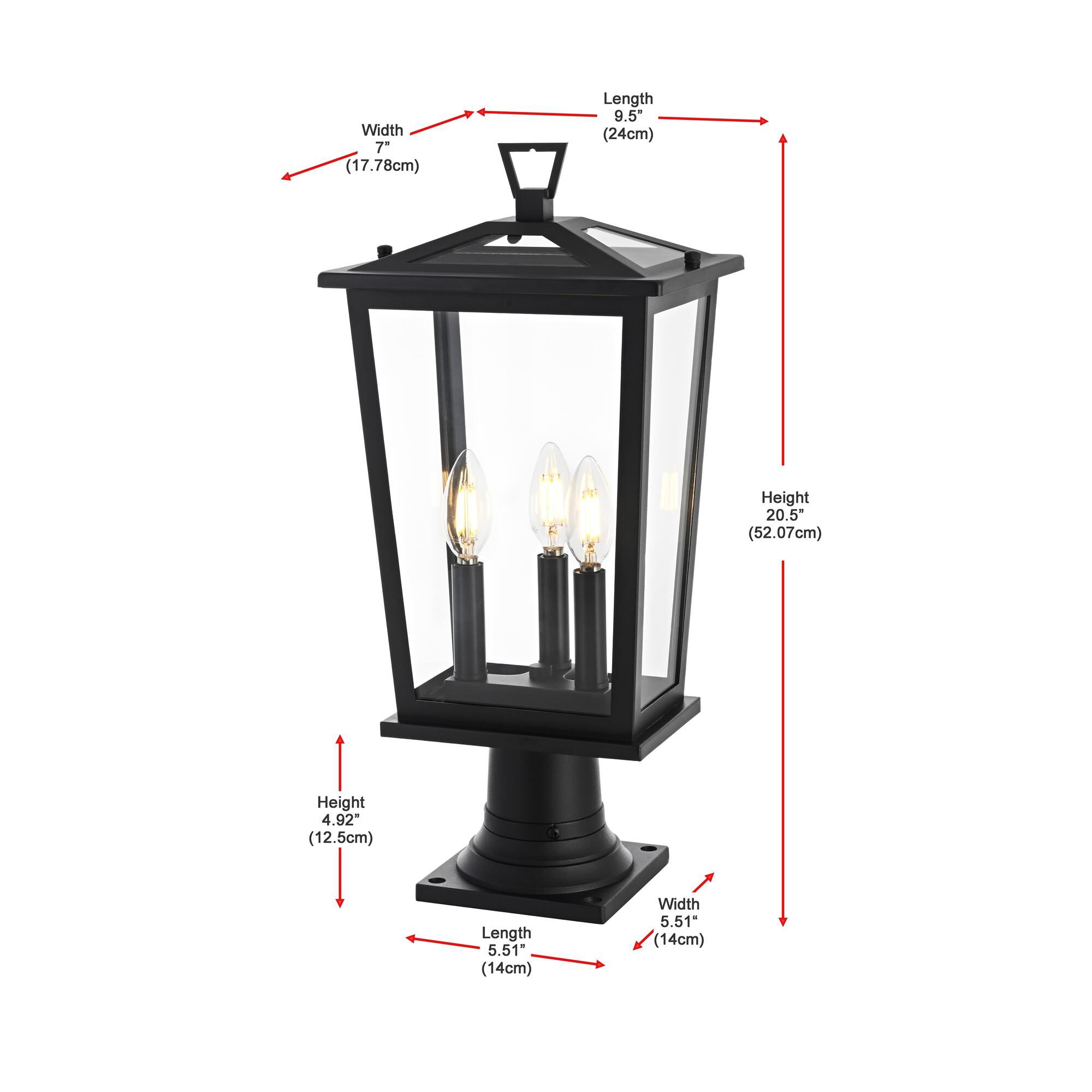 Berks 21 Inch Outdoor Post Lamp by Elegant Lighting