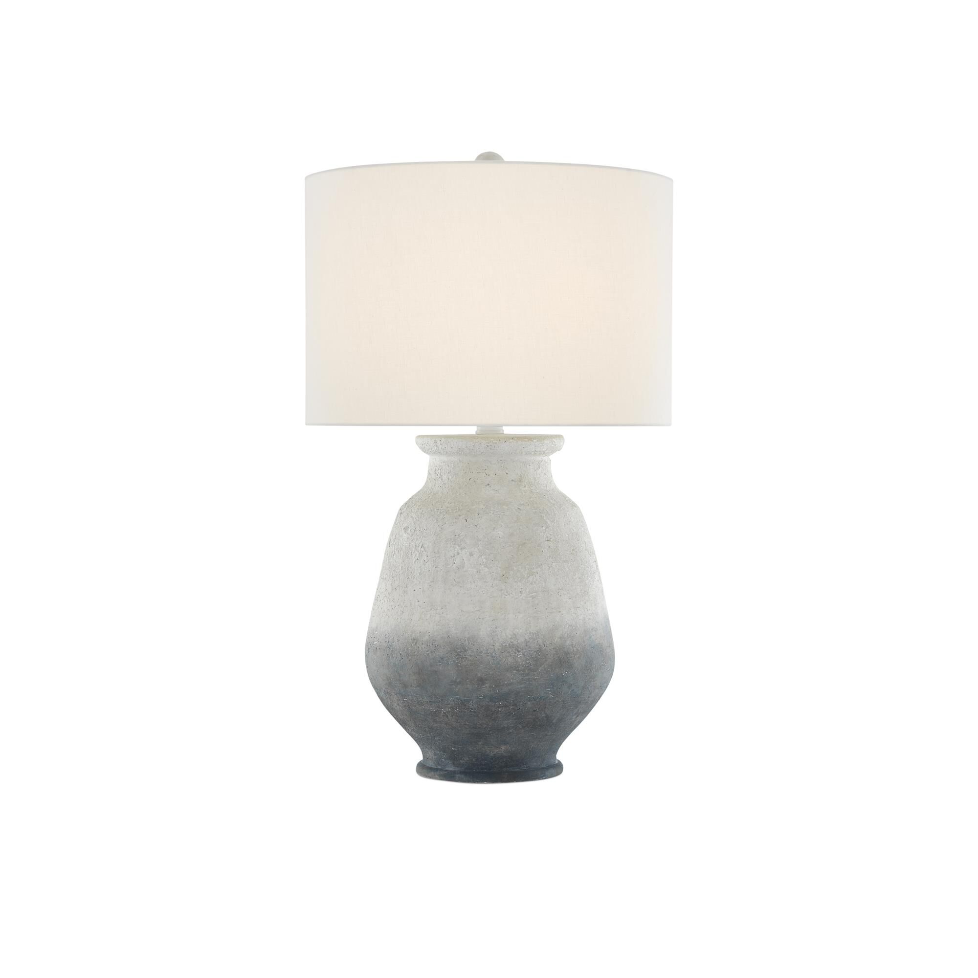 Shown in Ash Ivory/Blue/Acrylic White finish and Off White Linen shade