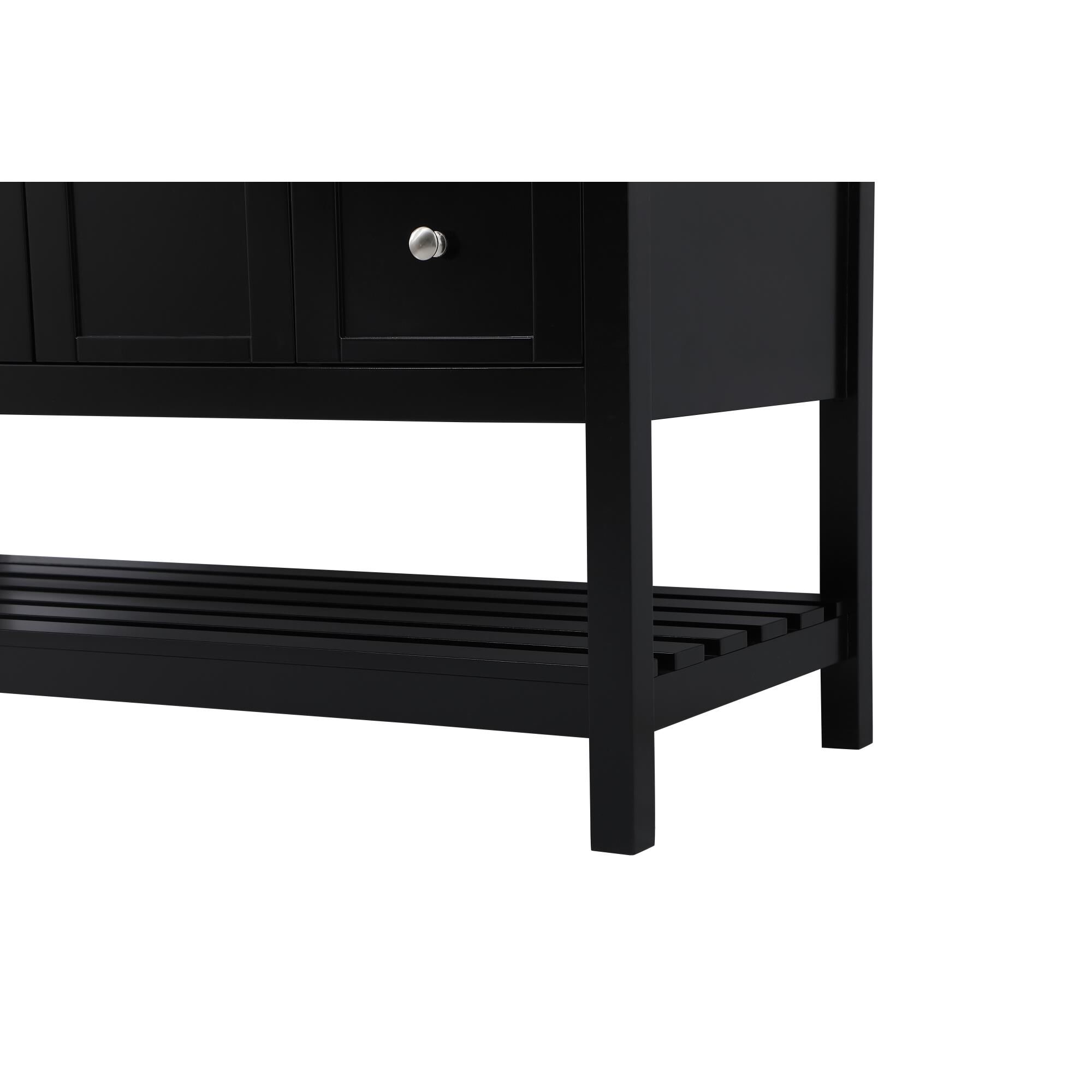 Shown in Black And Brushed Nickel With Carrara White Marble finish