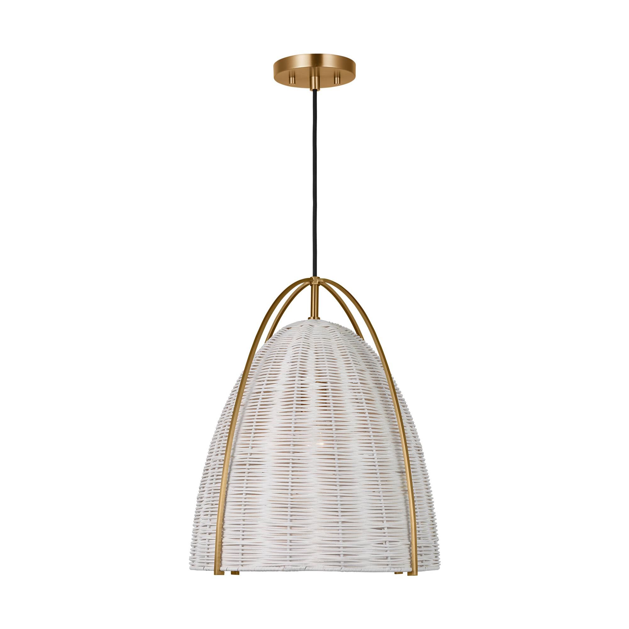 Shown in Chalk Wicker finish and Chalk Wicker shade