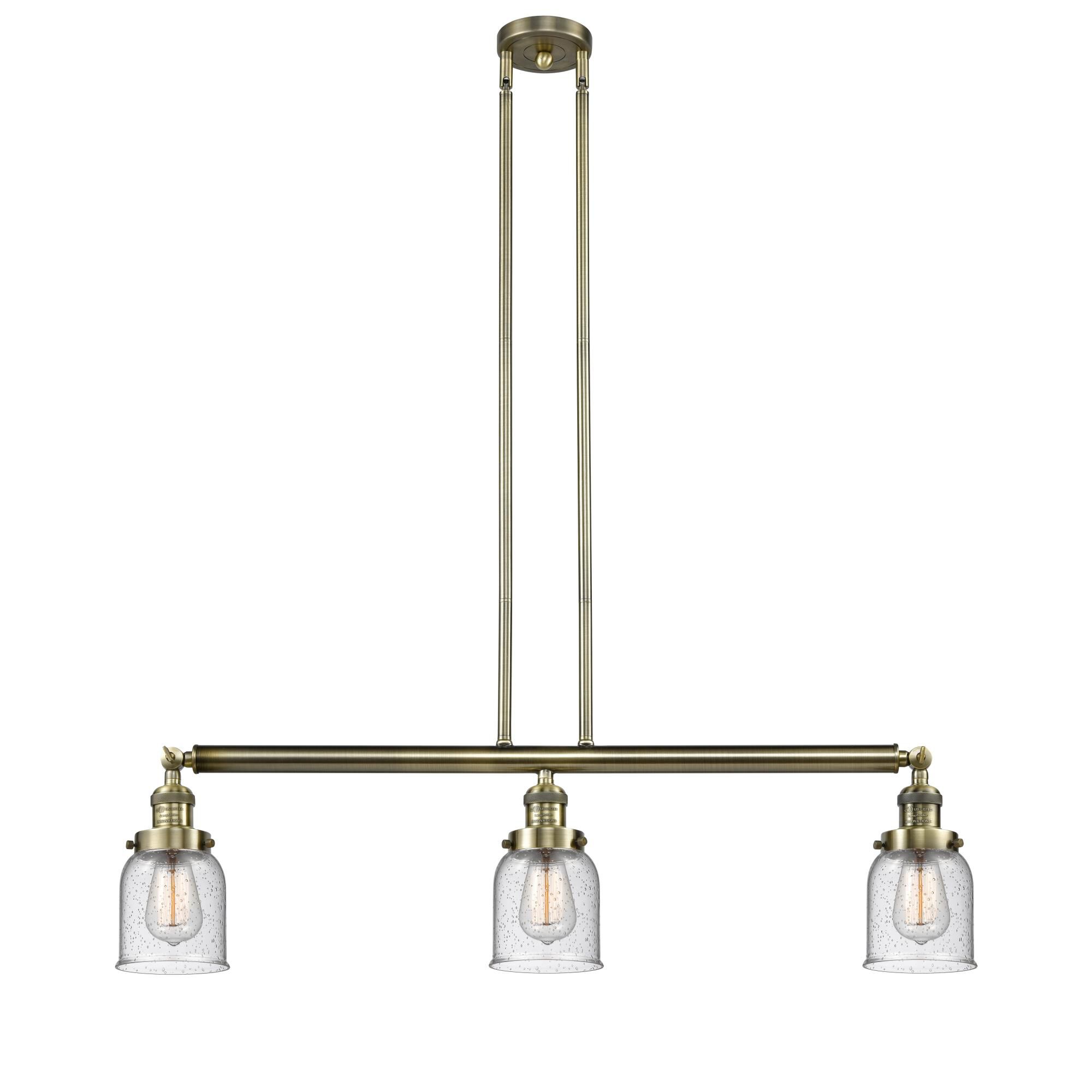 Bruno Marashlian Small Bell 36 Inch 3 Light Linear Suspension Light by Innovations Lighting