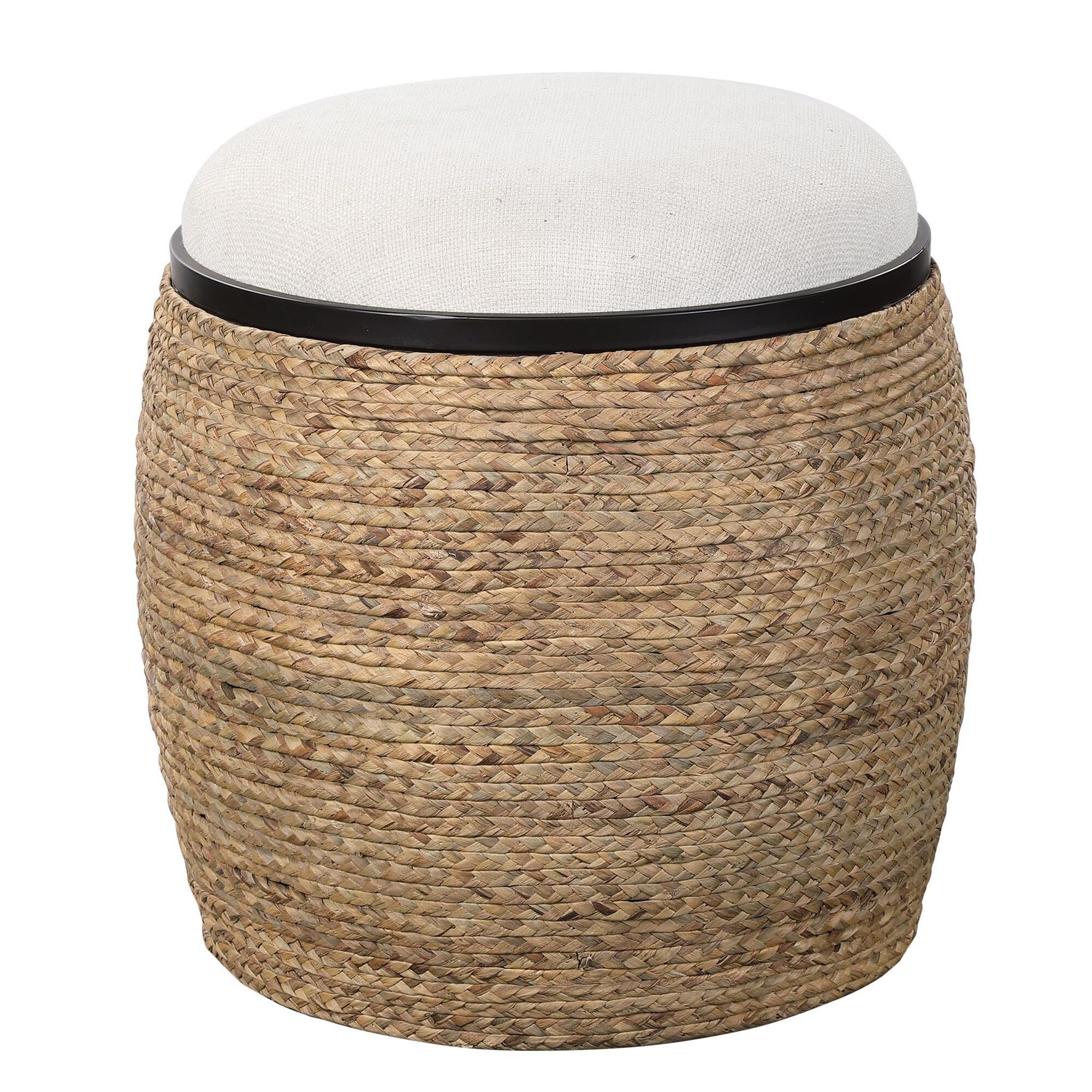 Shown in A Unique Blend Of Casual And Coastal Styles, This Accent Stool Is A Versatile Piece That Can Be Used finish