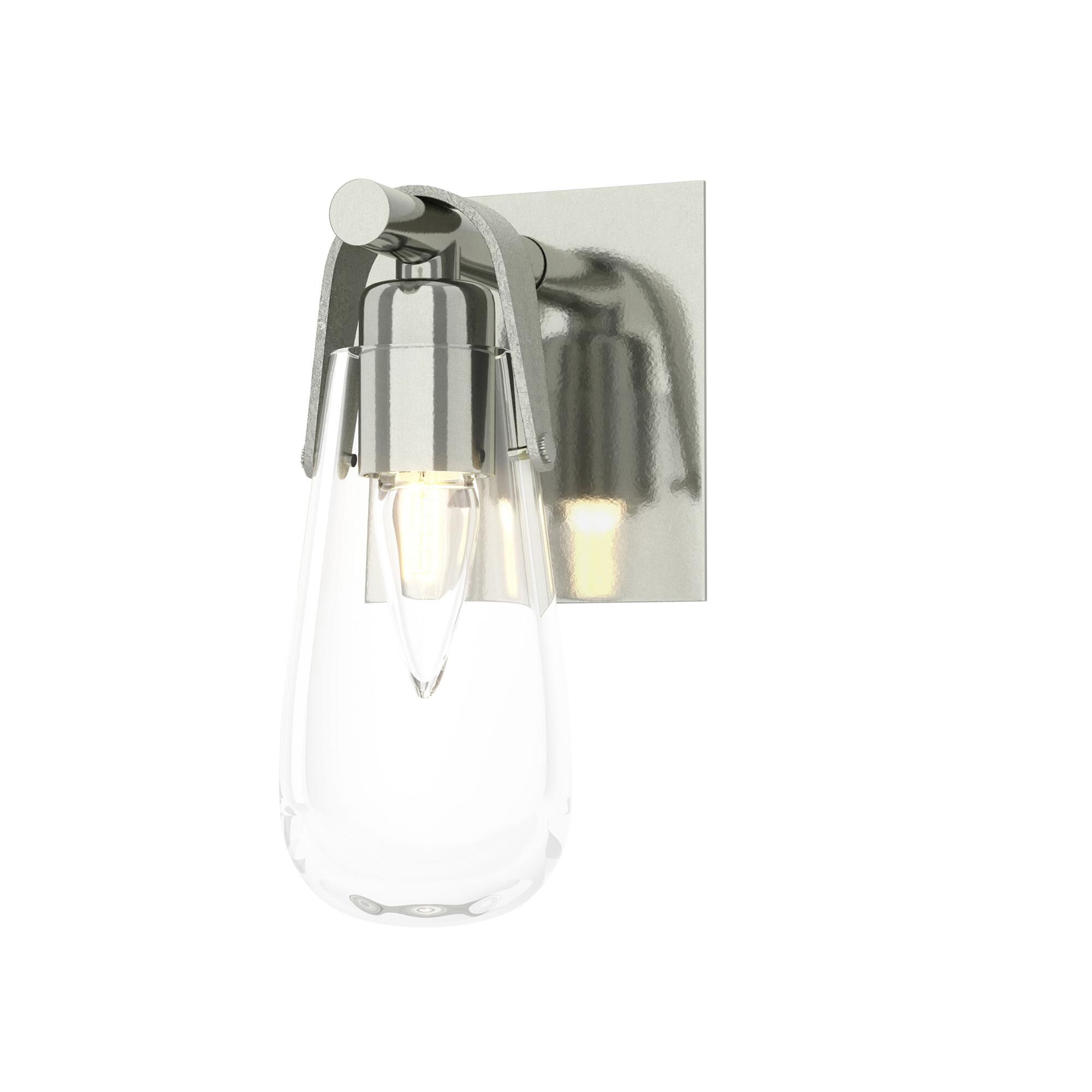 Shown in Sterling finish and Clear glass