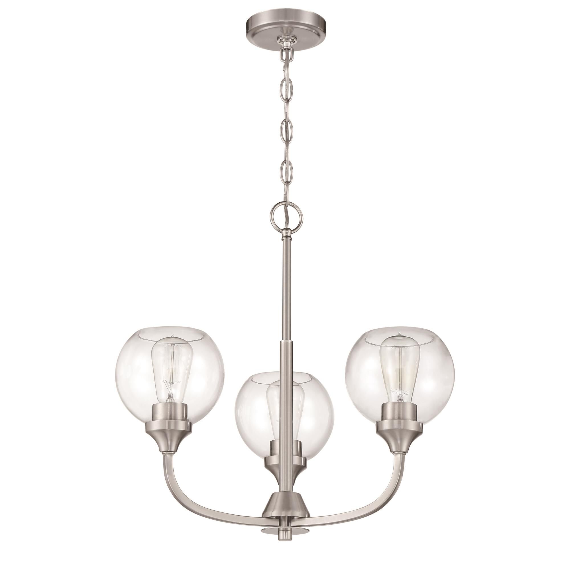 Glenda 20 Inch 3 Light Mini Chandelier by Craftmade