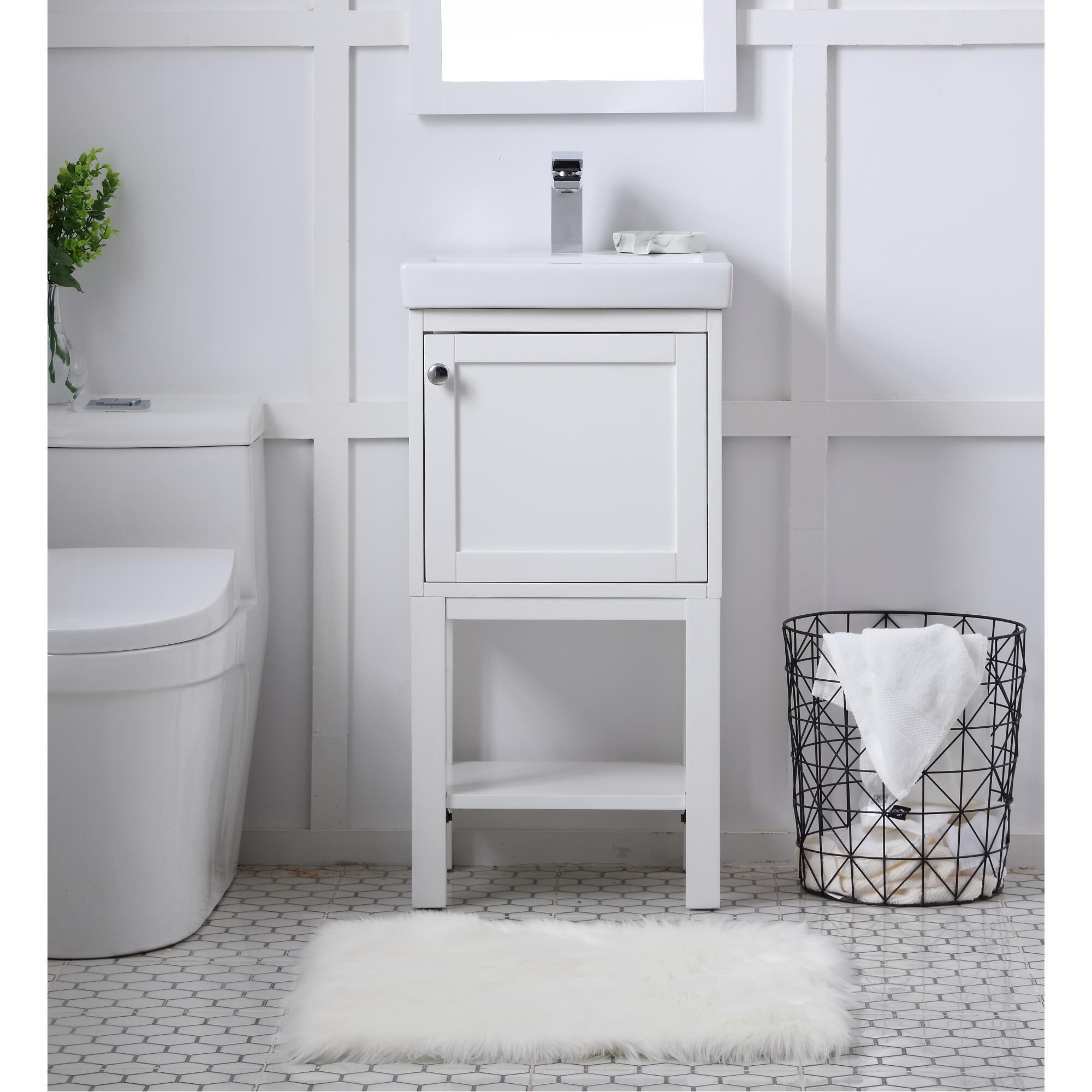 Shown in White finish