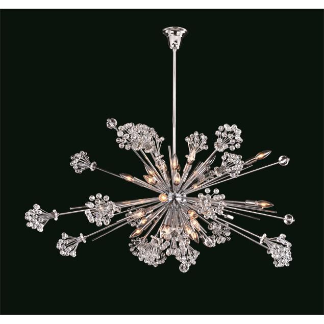 Shown in Chrome finish and Firenze Clear crystal