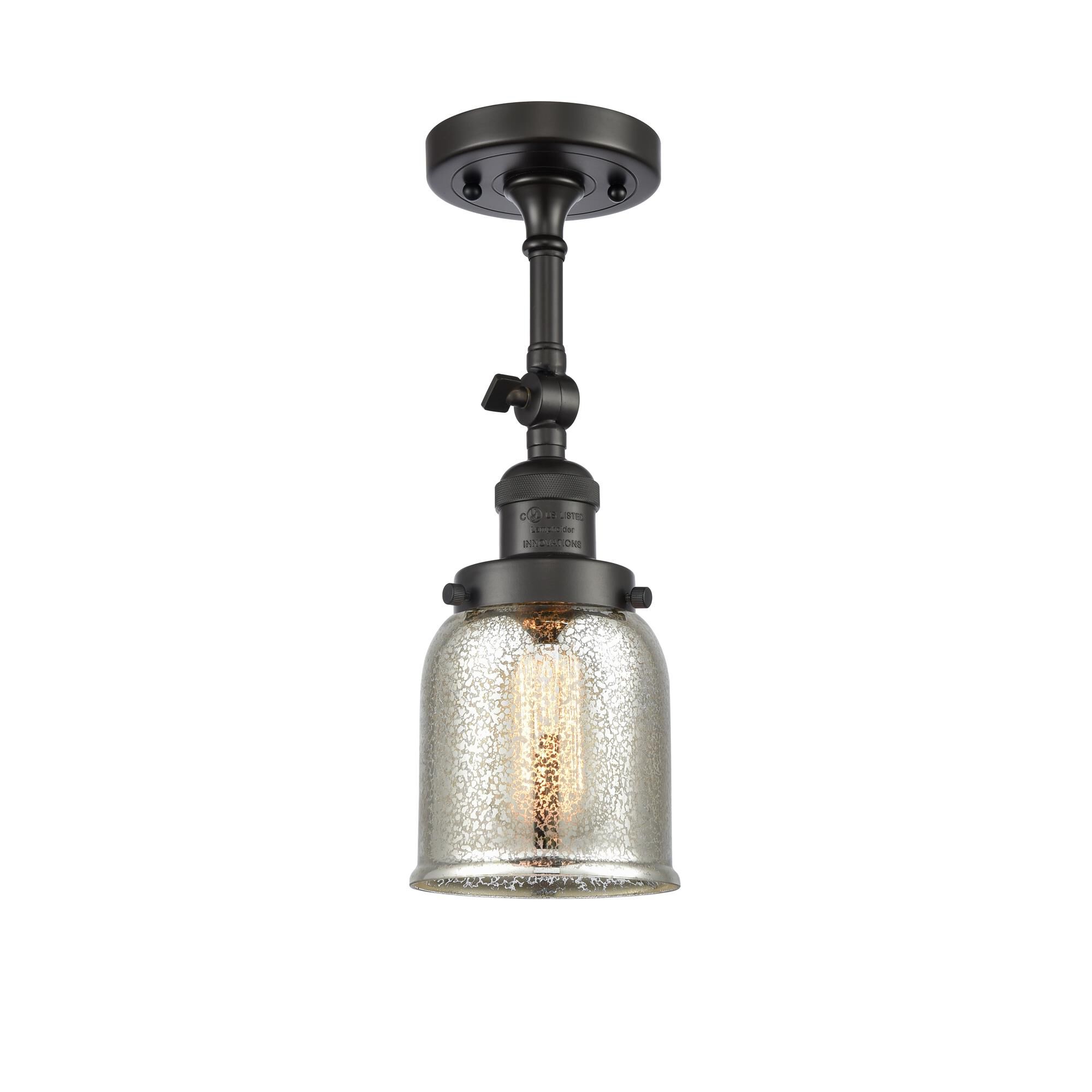 Shown in Oil Rubbed Bronze finish and Silver Mercury glass