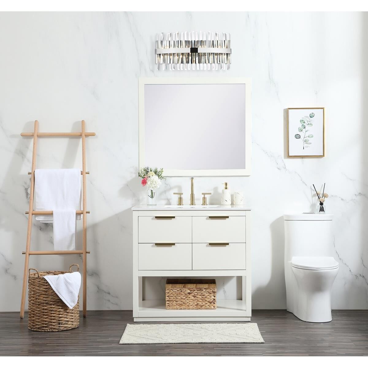 Shown in Chrome finish and Royal Cut crystal