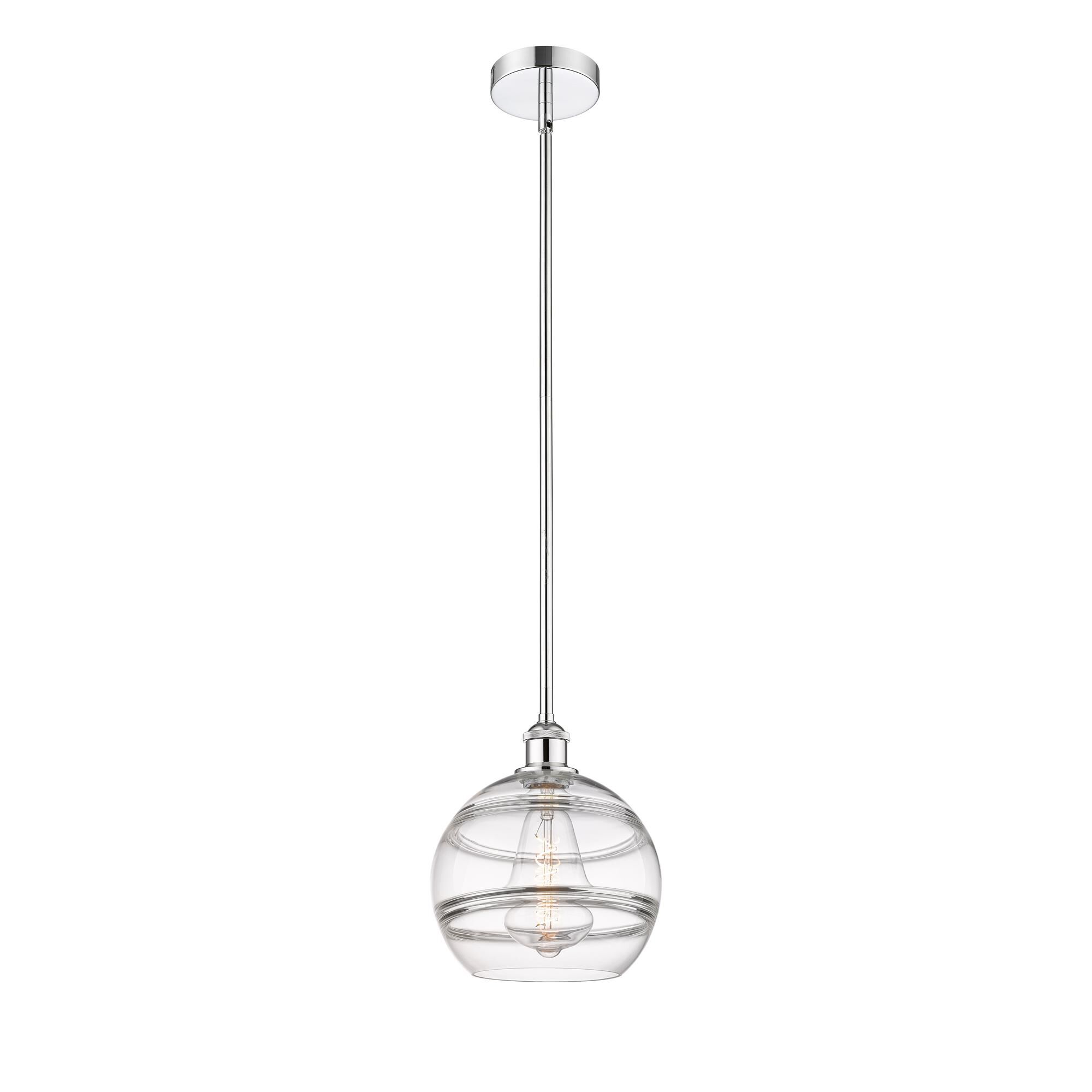 Shown in Polished Chrome finish and Clear glass