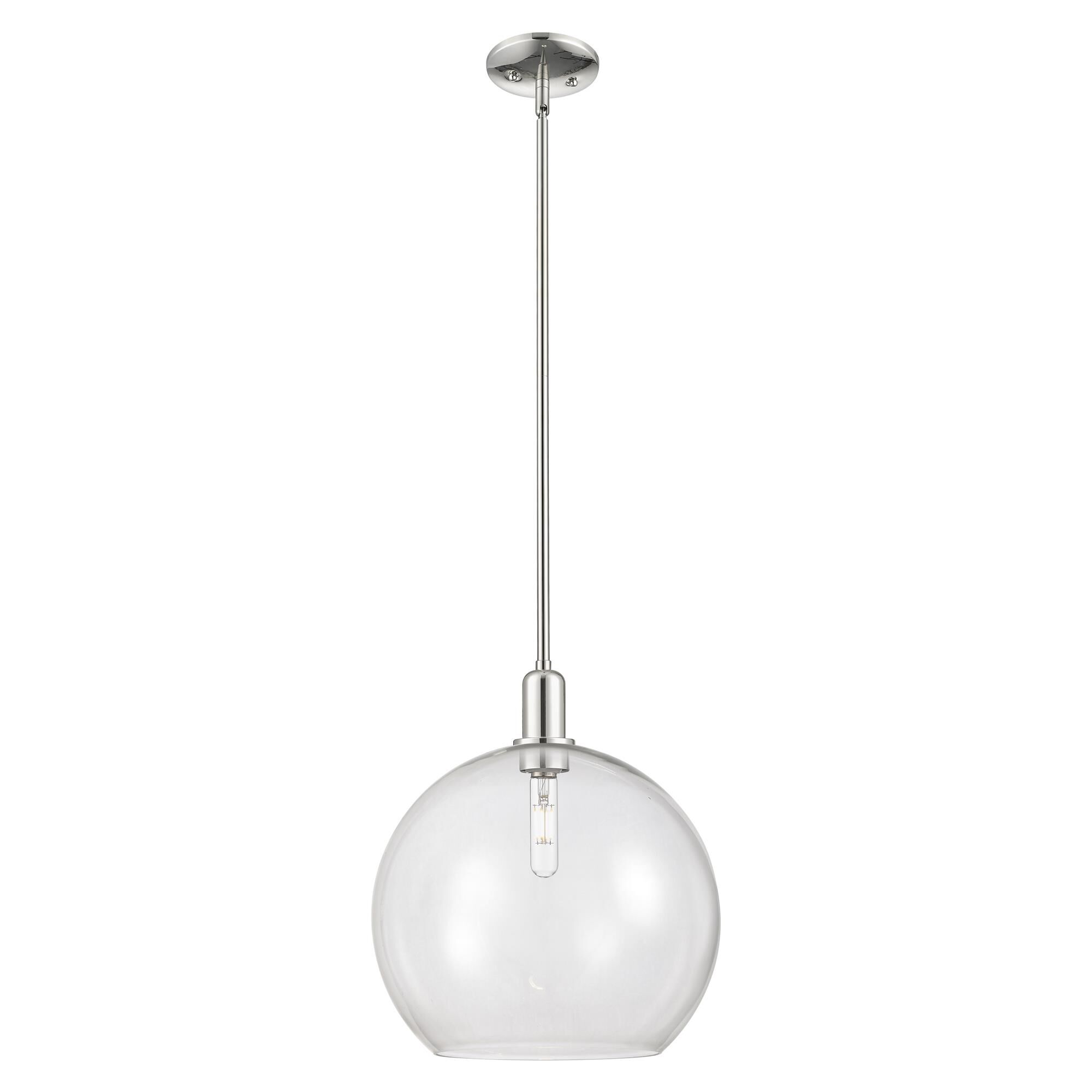 Shown in Polished Nickel finish and Clear glass