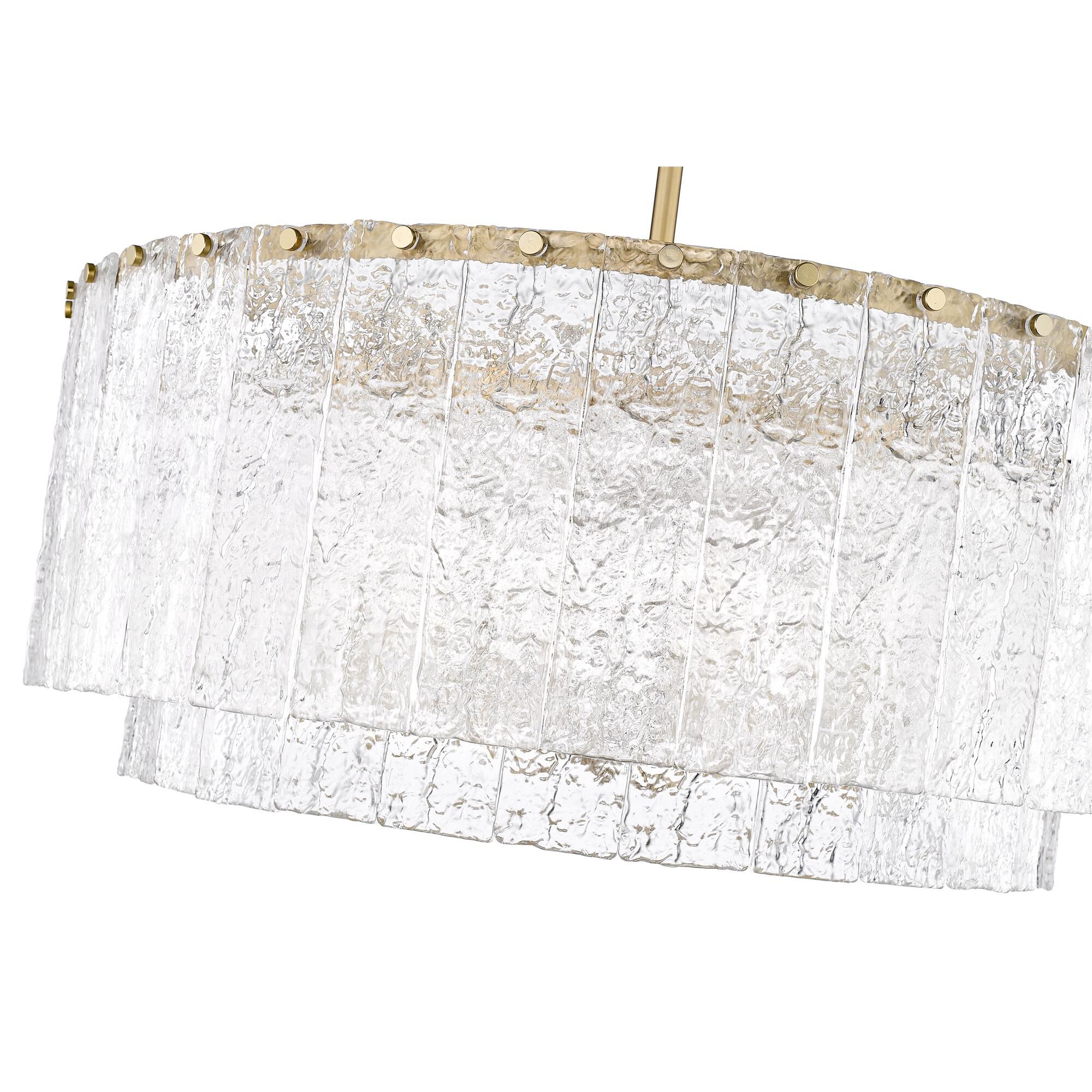 Shown in Modern Gold finish and Clear glass