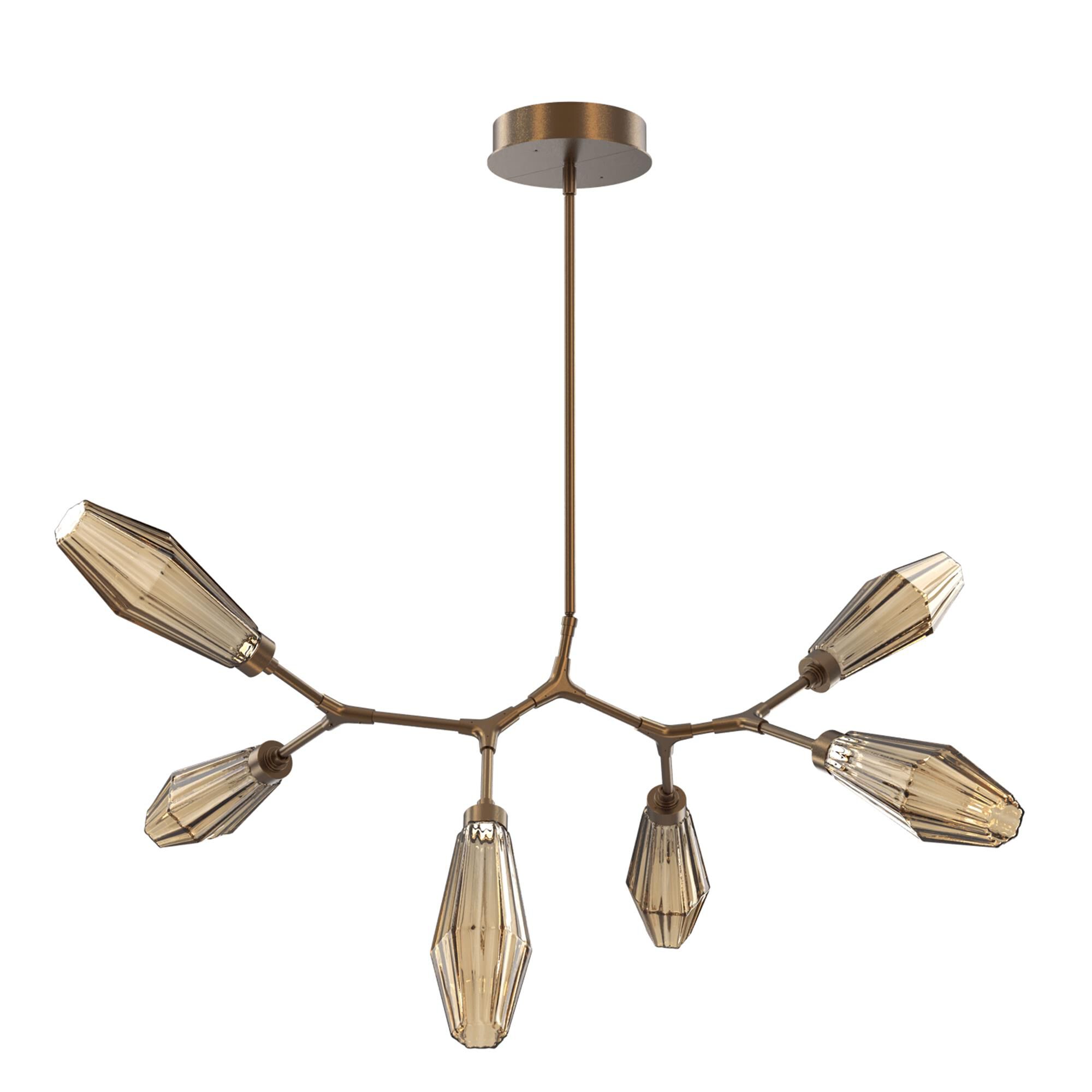 Shown in Flat Bronze finish and Optic Rib Blown Bronze glass