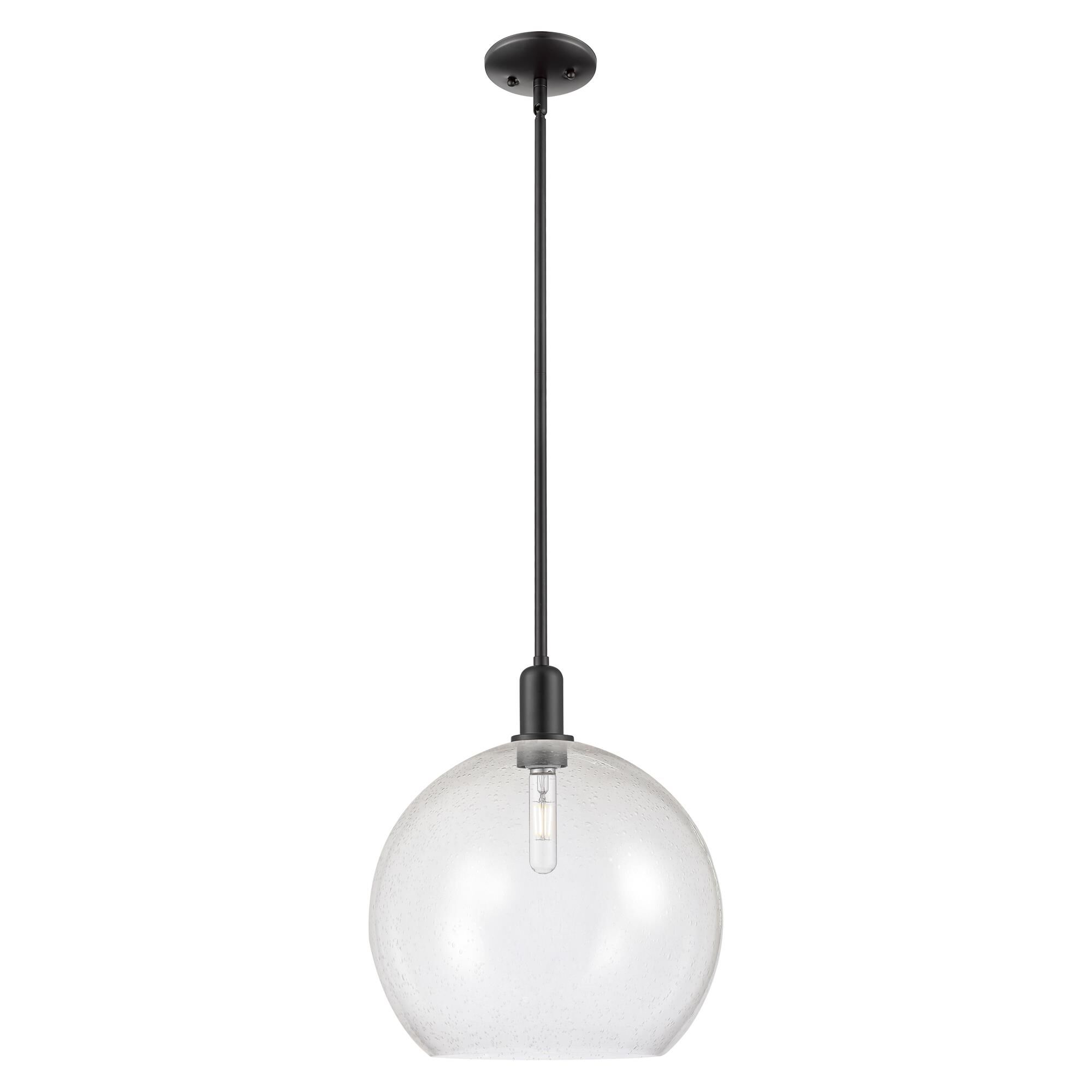 Shown in Matte Black finish and Seedy glass
